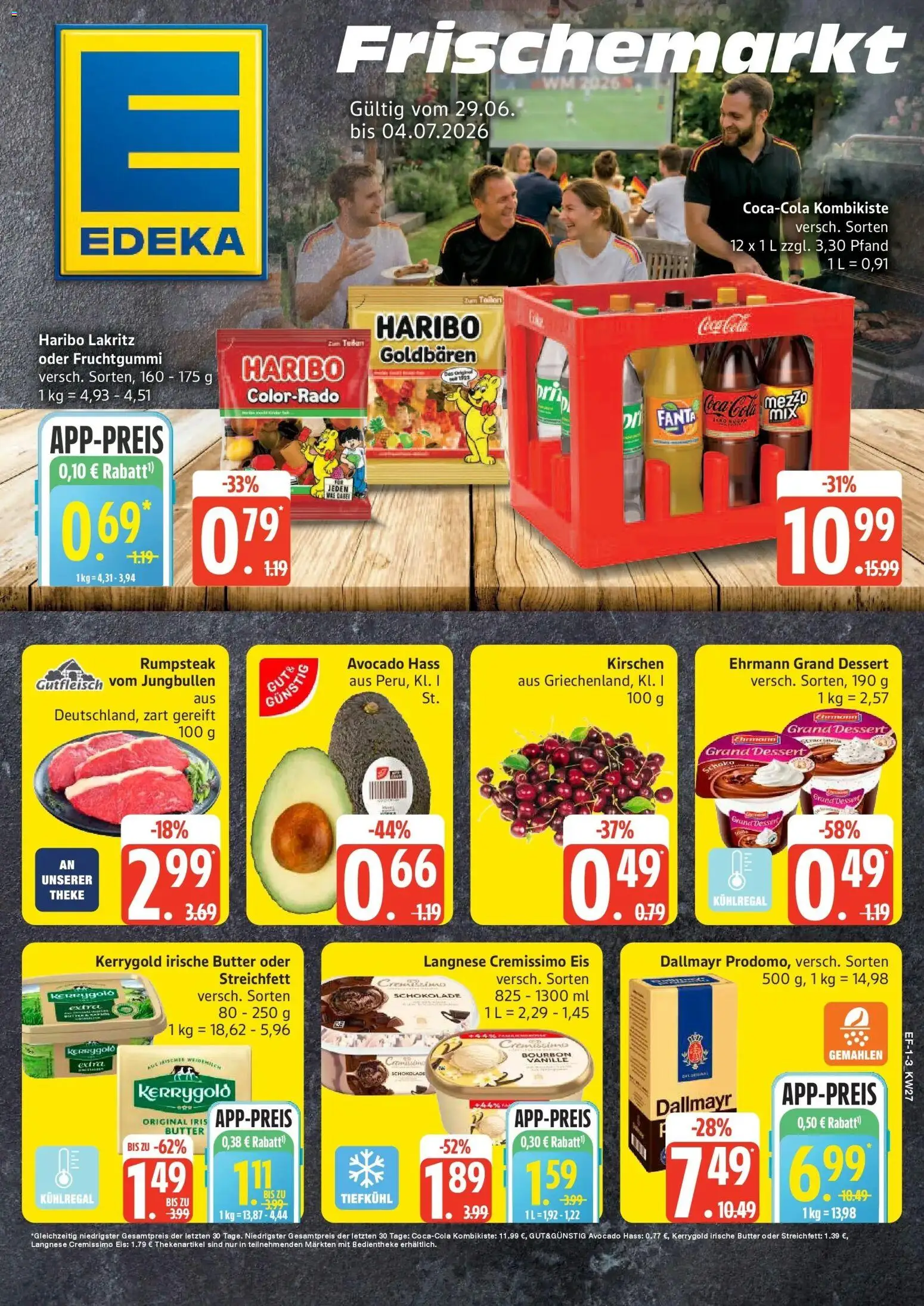 Edeka - EDEKA: Wochenangebote – gültig ab 28.06.2026 | Seite: 1 | Produkte: Coca cola, Fanta, Butter, Theke