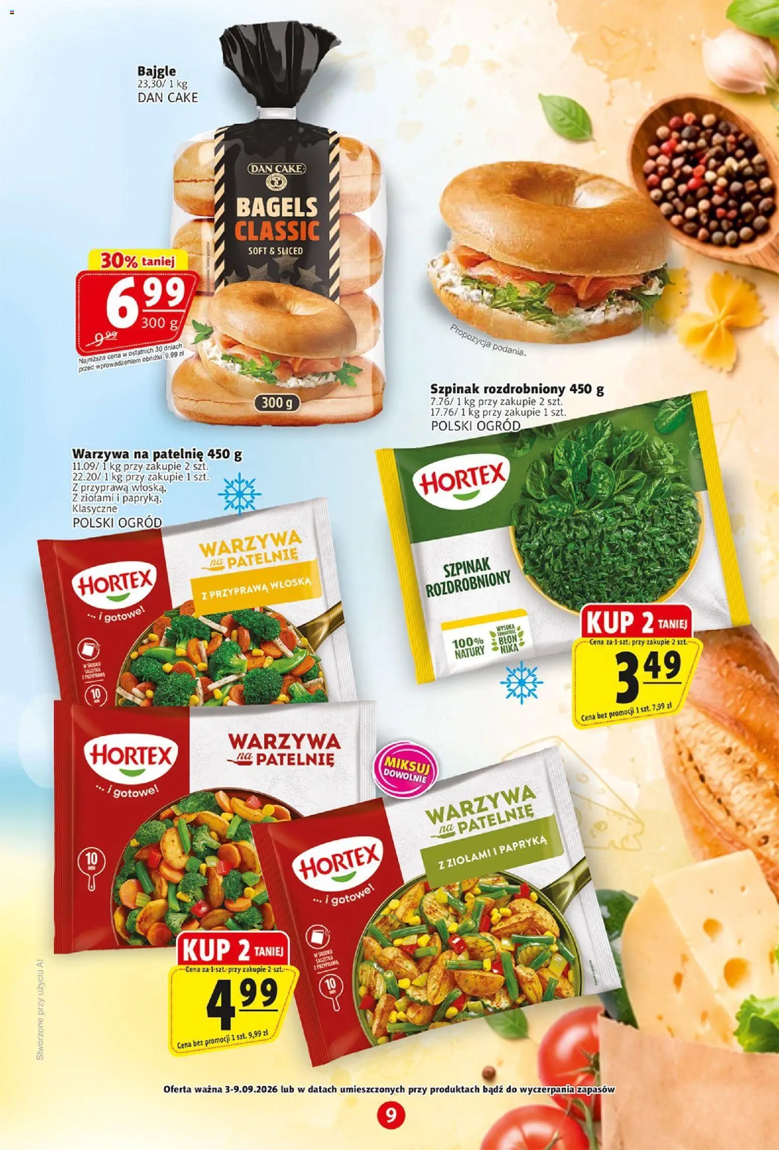 Prim Market gazetka od 03.09.2026 | Strona: 9 | Produkty: Warzywa na patelnie, Szpinak, Patelnie, Warzywa