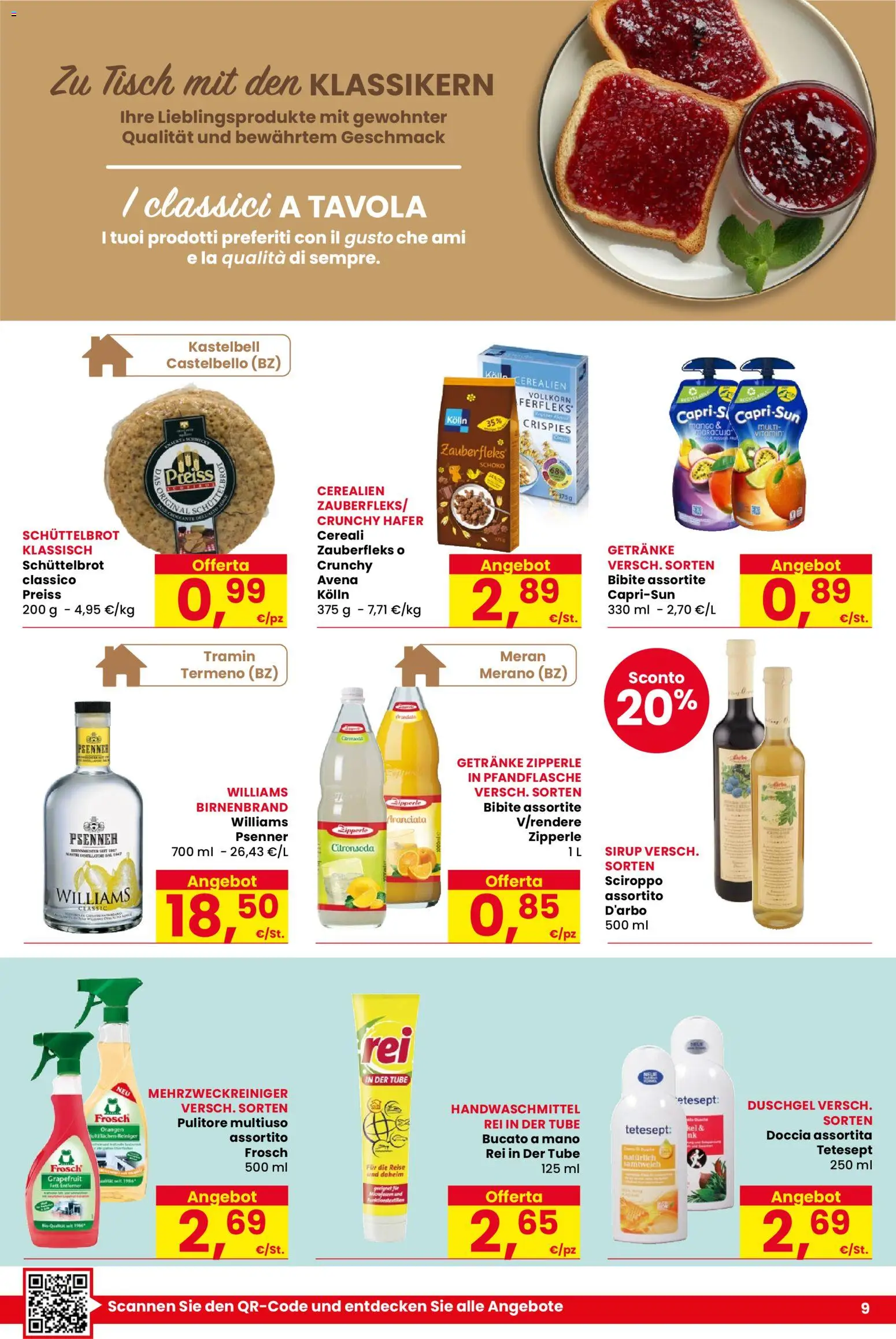 Volantino Despar del 11.06.2026 | Pagina: 9 | Prodotti: Cereali, Bibite, Doccia