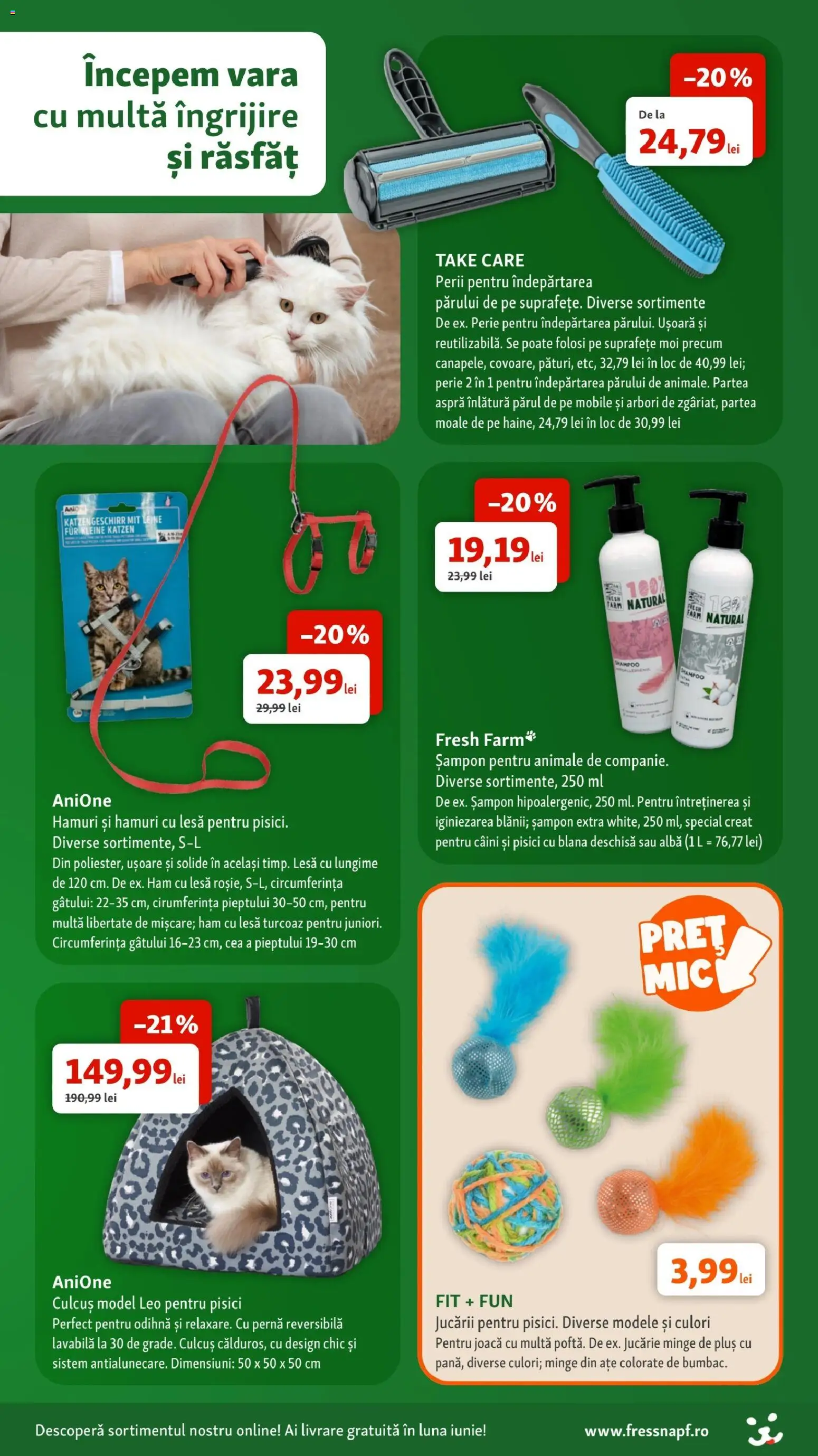 Noul catalog Fressnapf – valabil de la 04.06.2026 | Pagină: 13 | Produse: Pernă, Perie, Șampon, Türk kahvesi öğütme değirmeni