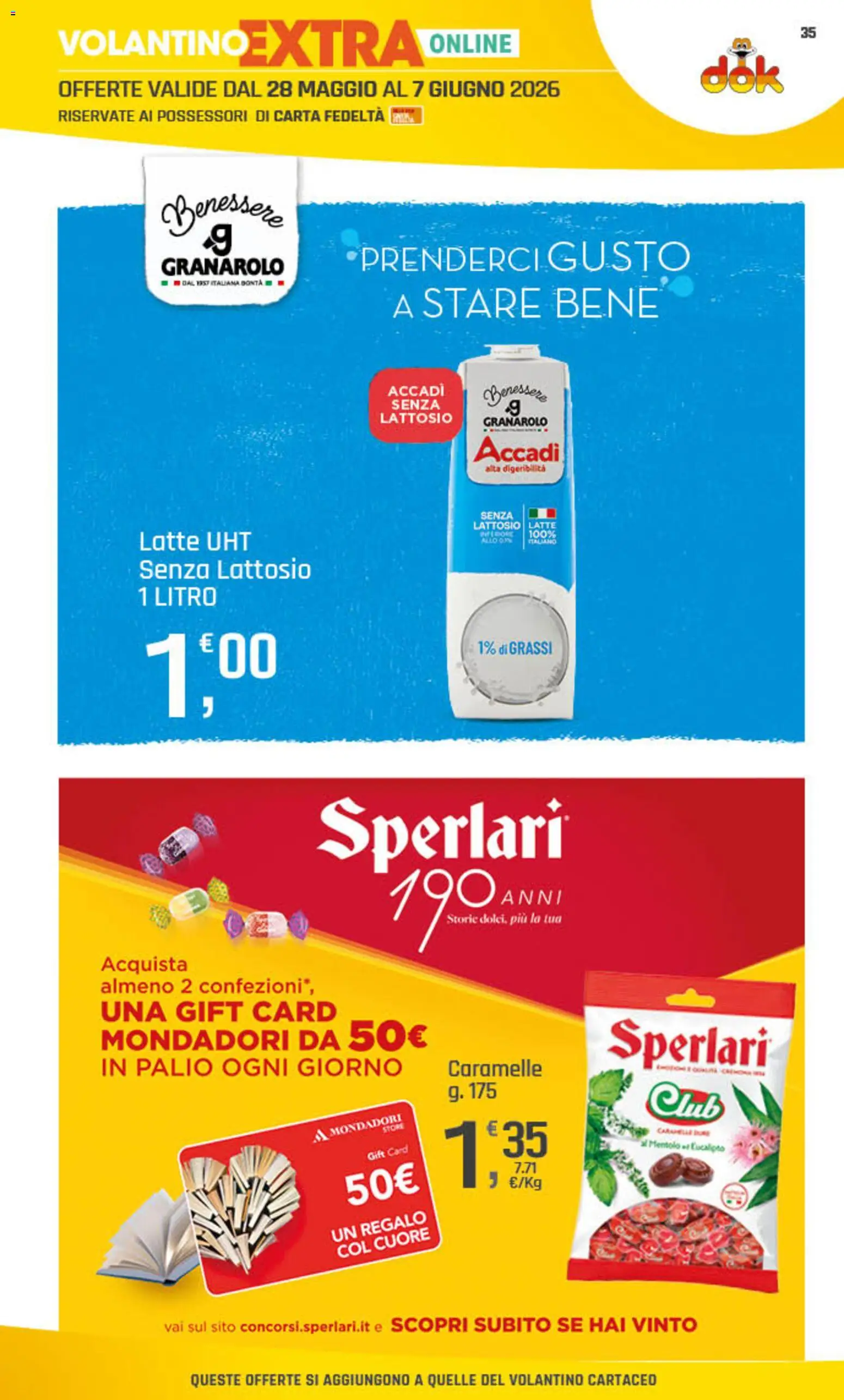 Volantino DOK del 28.05.2026 | Pagina: 36 | Prodotti: Caramelle, Latte