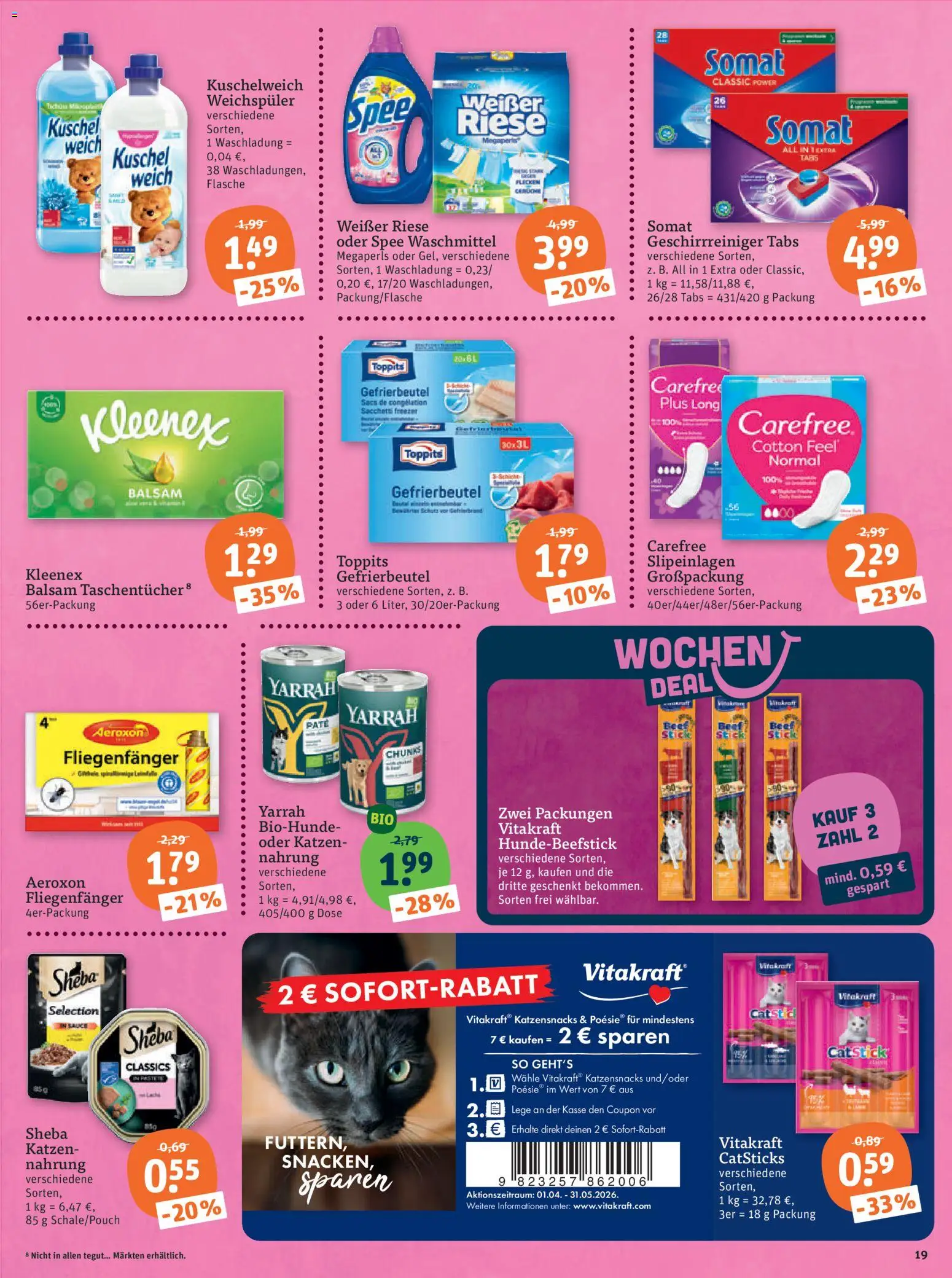 Tegut Prospekt – gültig ab 26.05.2026 | Seite: 21 | Produkte: Sheba, Kuschelweich, Spee, Weichspüler