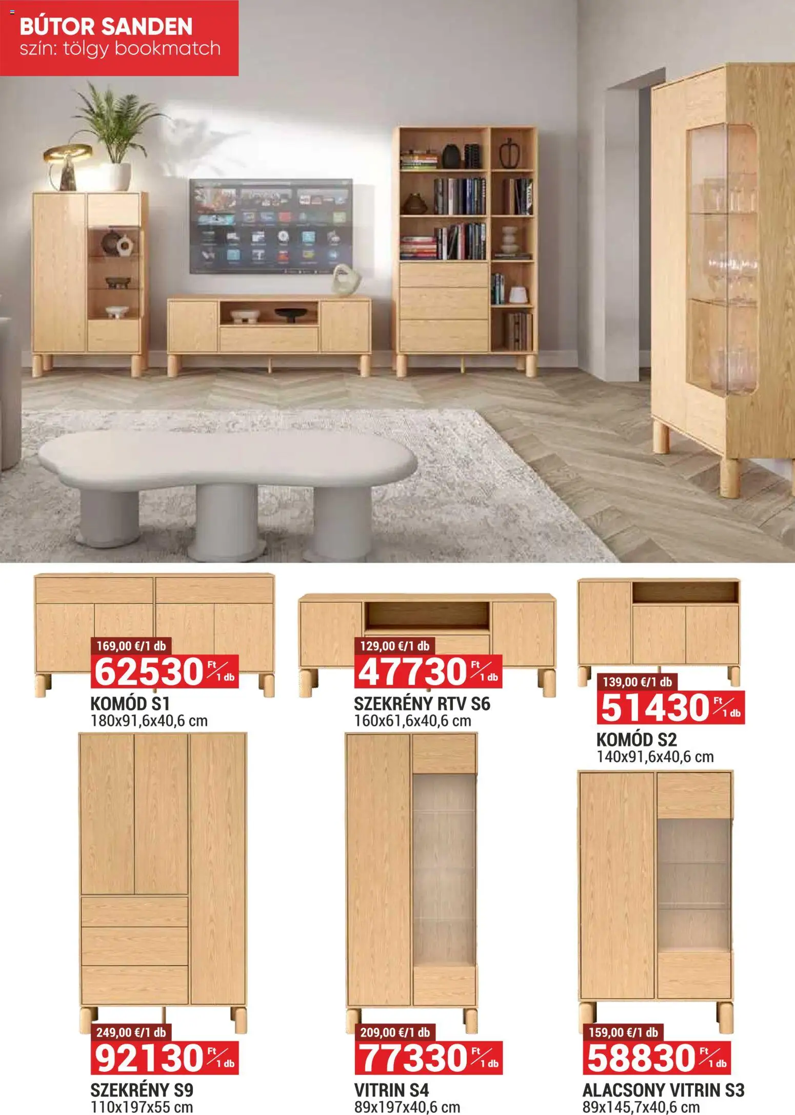 Merkury Market akciós ujság - amely érvényes a következő dátumtól: 2026.10.01. | Oldal: 23 | Termékek: Bútor, Komód, Vitrin, Szekrény