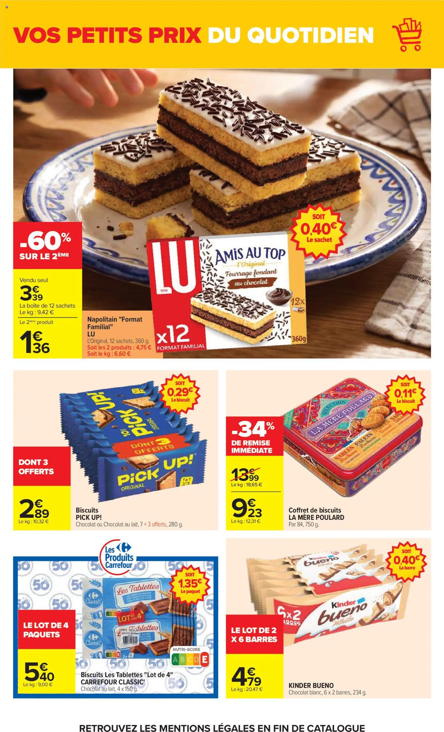 {H1} | Page: 7 | Produits: Kinder Bueno, Chocolat, Biscuits