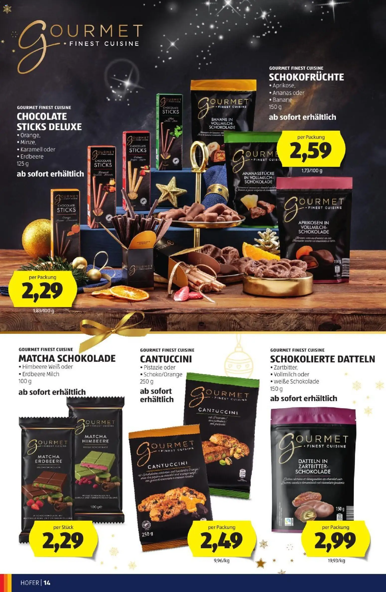 Hofer Weihnachtskatalog gültig ab 28.10.2026 | Seite: 14 | Produkte: Pistazie, Himbeere, Vollmilch, Milch