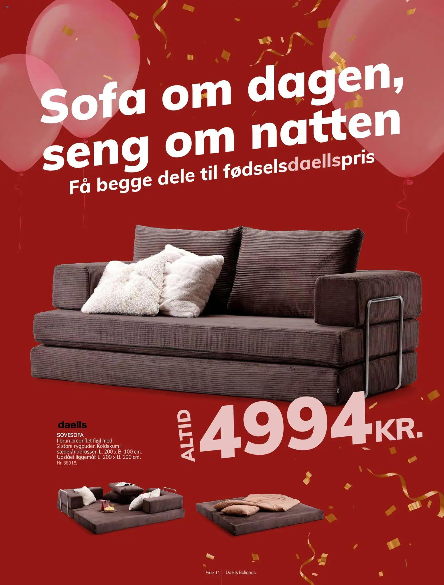 Daells Bolighus tilbudsavis – gyldig fra 23/09/2026 | Side: 11 | Produkter: Seng, Sofa