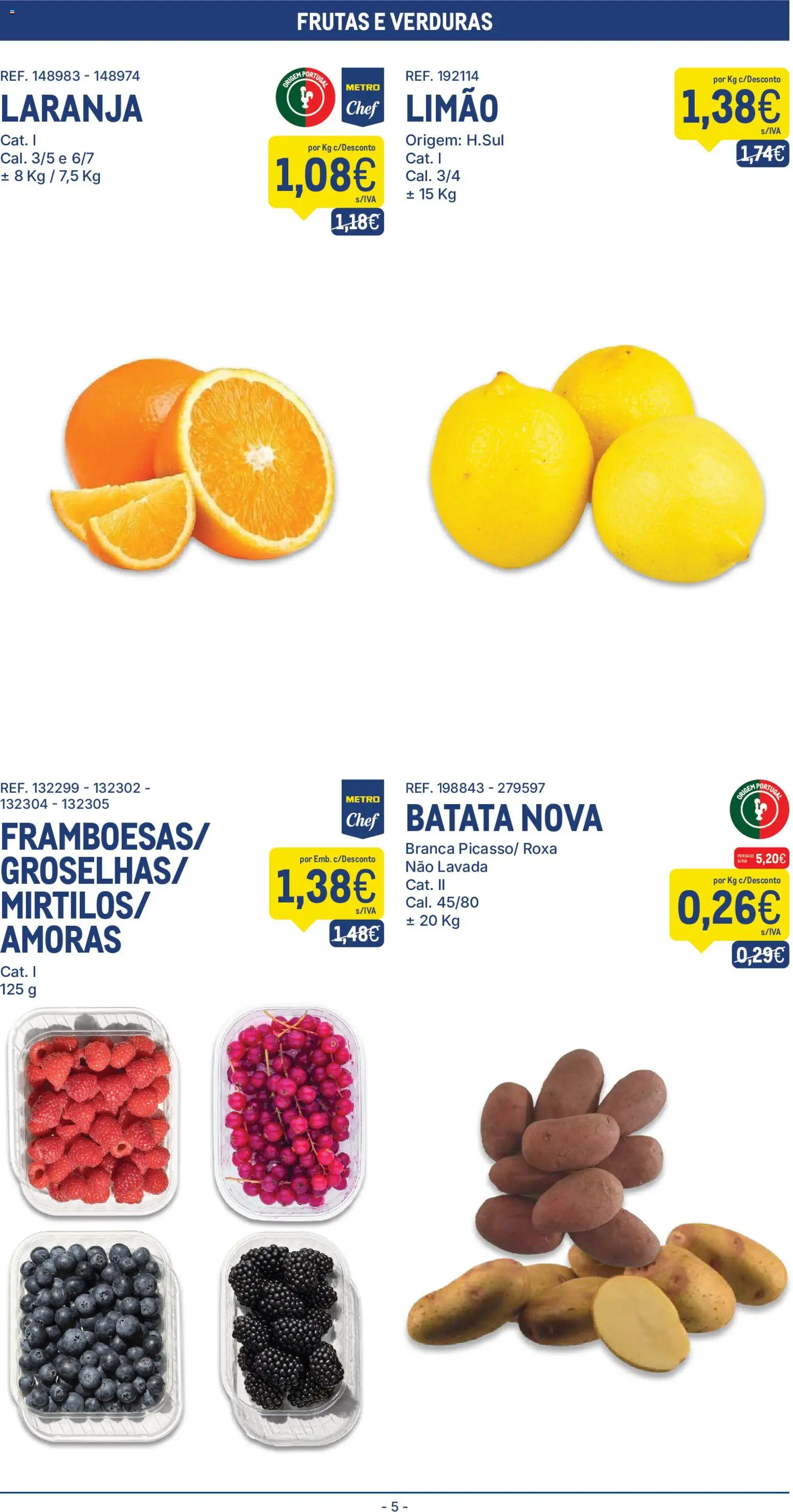 Makro folheto │ válido de 07/07/2026 | Página: 5 | Produtos: Batata, Amoras