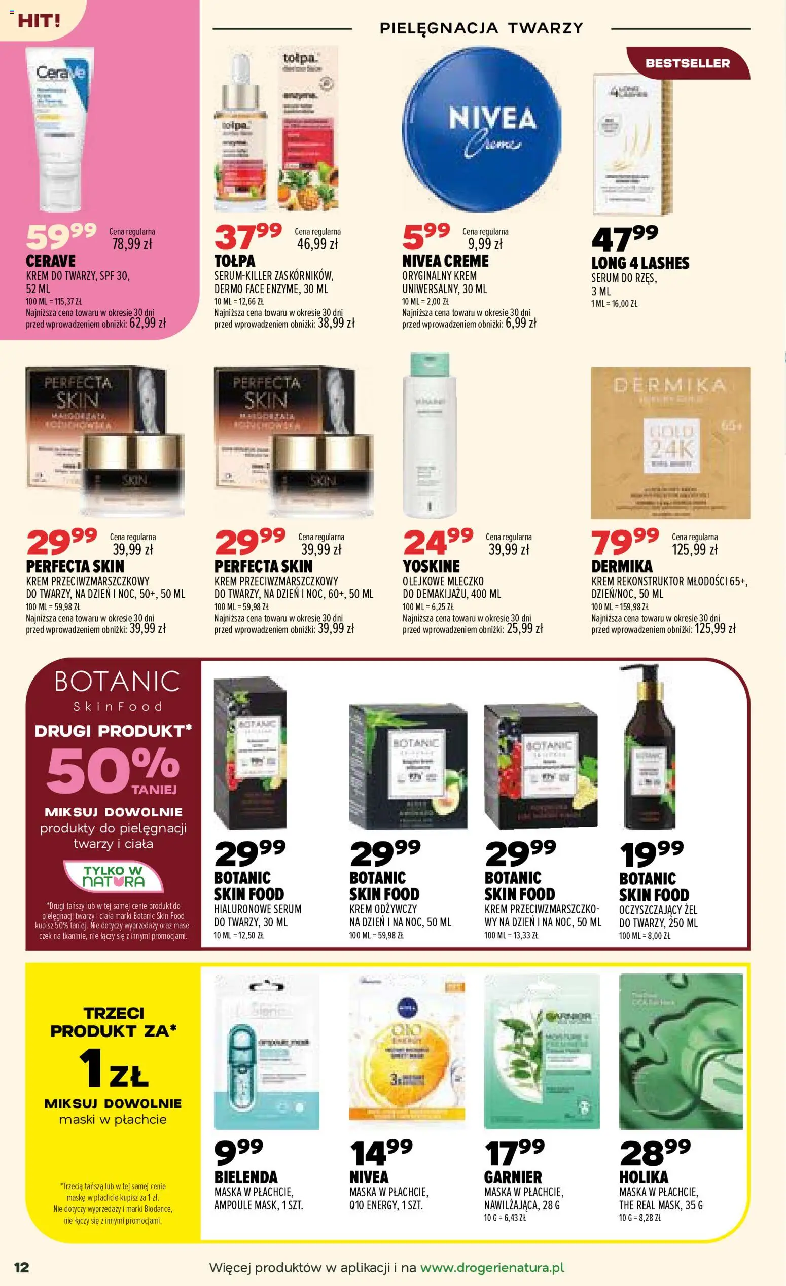 Drogerie Natura gazetka od 22.09.2026 | Strona: 12 | Produkty: Bielenda, Maska, Maski, Krem