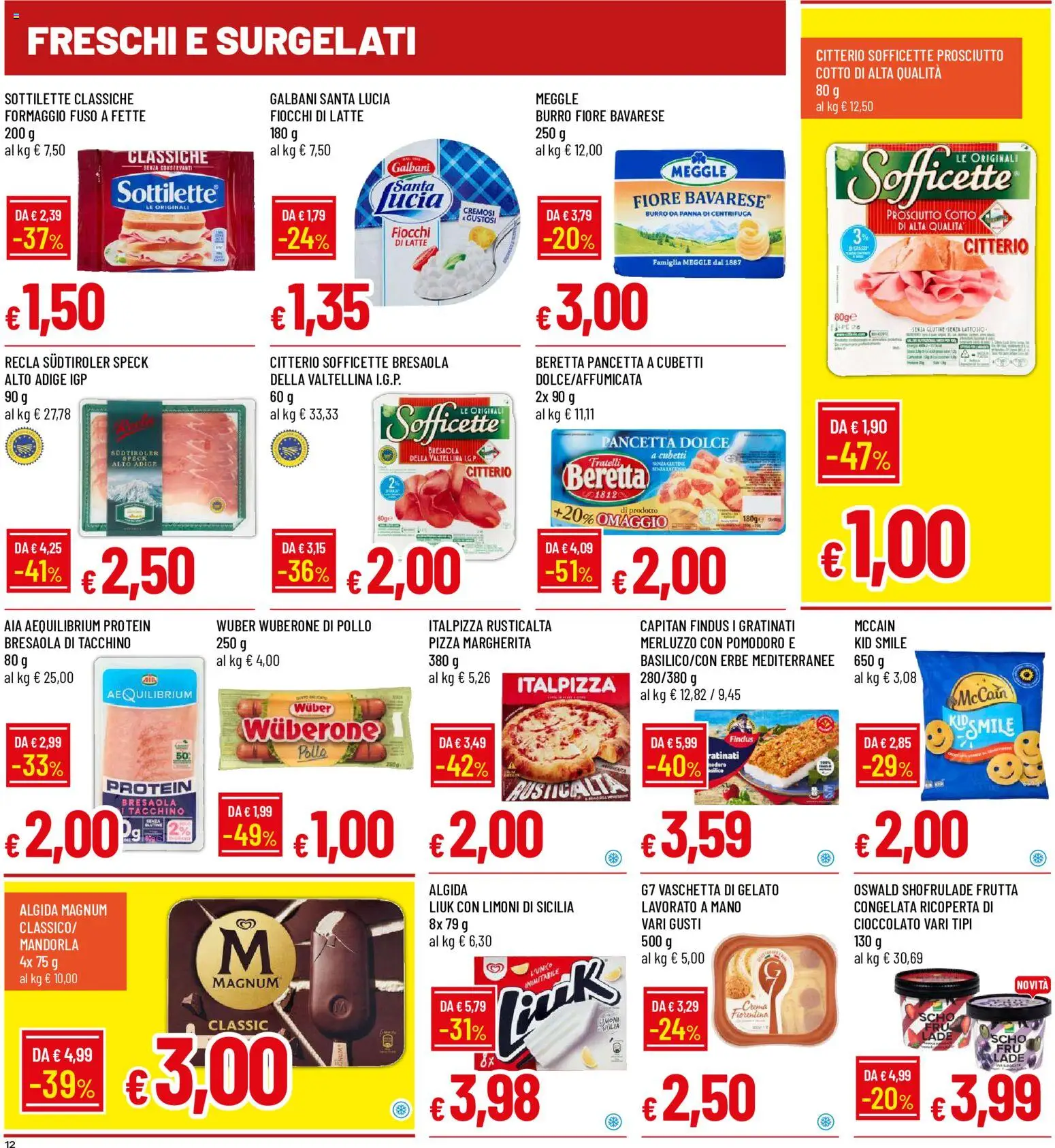 Volantino Galassia del 07/09/2026 | Pagina: 12 | Prodotti: Panna, Fiocchi di latte, Frutta, Formaggio fuso