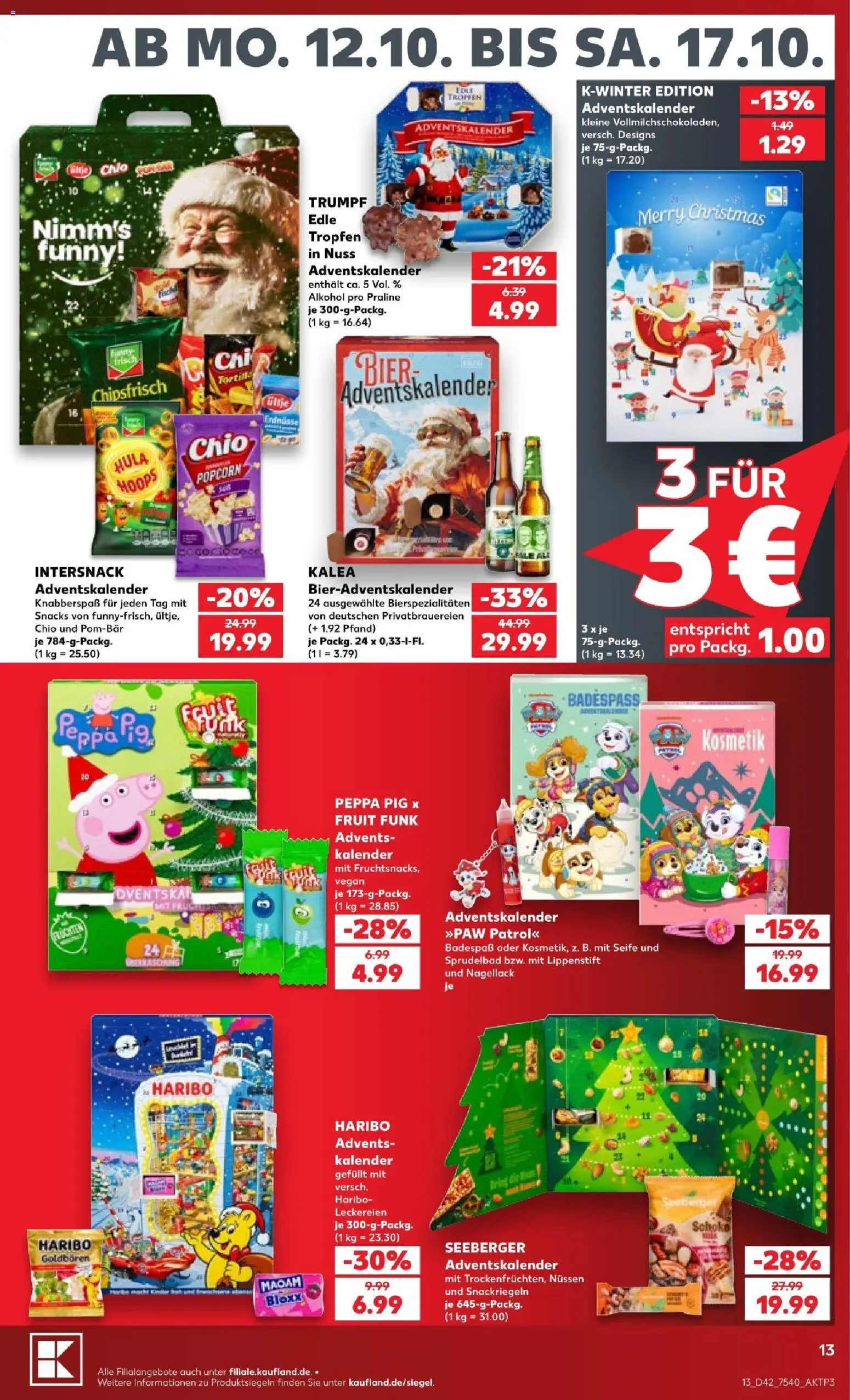 Kaufland Prospekt – gültig ab 12.10.2026 | Seite: 19 | Produkte: Erdnüsse, Haribo, Alkohol, Popcorn