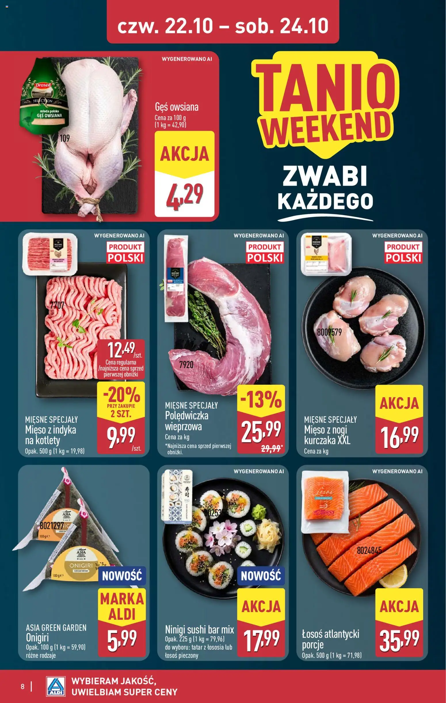 Aldi gazetka - Oferta weekendowa od 22.10.2026 | Strona: 8 | Produkty: Specjały, Łosoś, Owsiana, Tatar