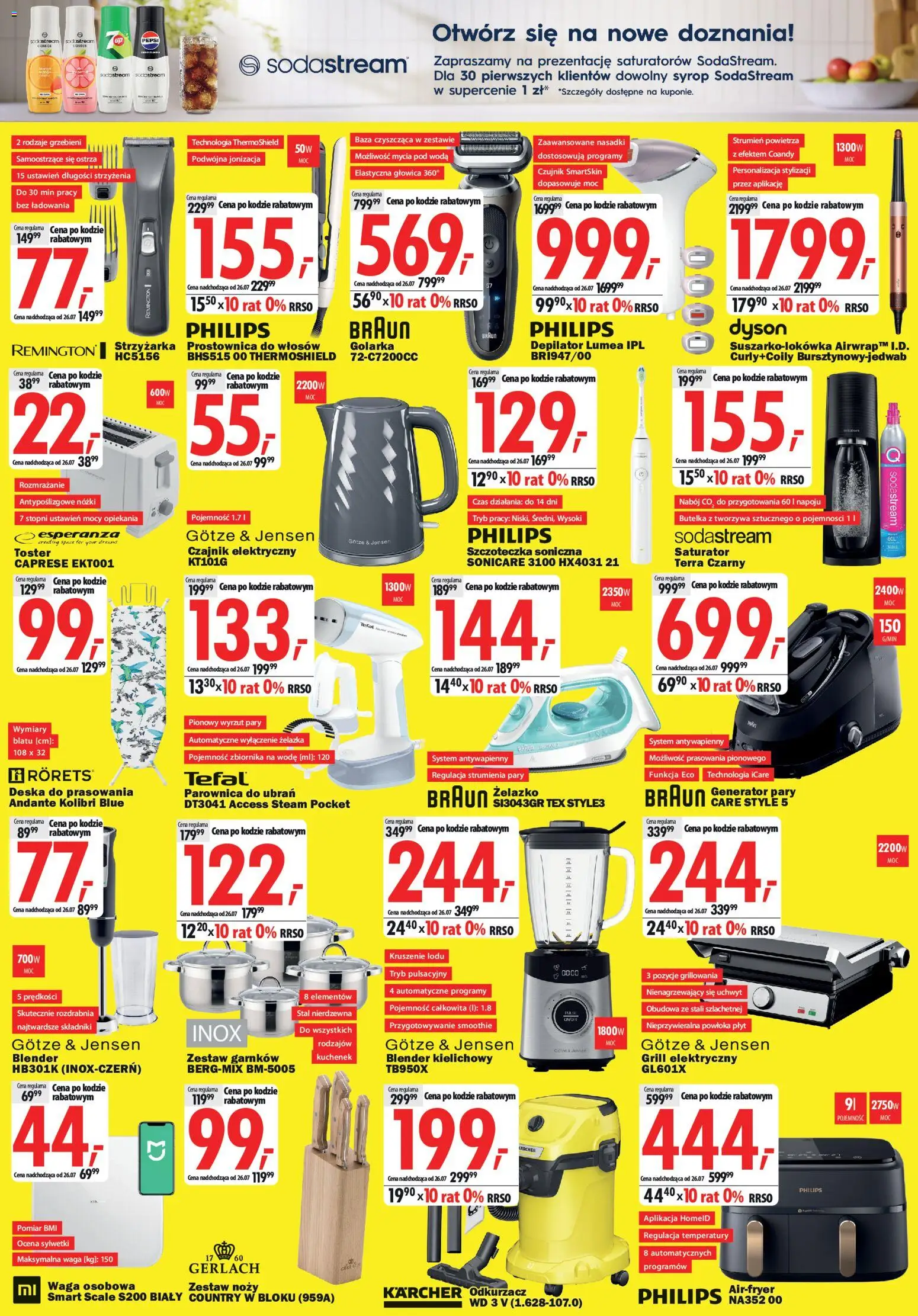 Mediaexpert promocje - Wielkie otwarcie Rybnik od 16.07.2026 | Strona: 6 | Produkty: Grill elektryczny, Smoothie, Parownica, Woda