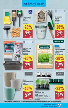 Pogląd oferty "Aldi gazetka - Hity od Środy i od Soboty" - ważna od 10.06.2026 | Strona: 3 | Produkty: Lampki, Doniczka, Doniczki