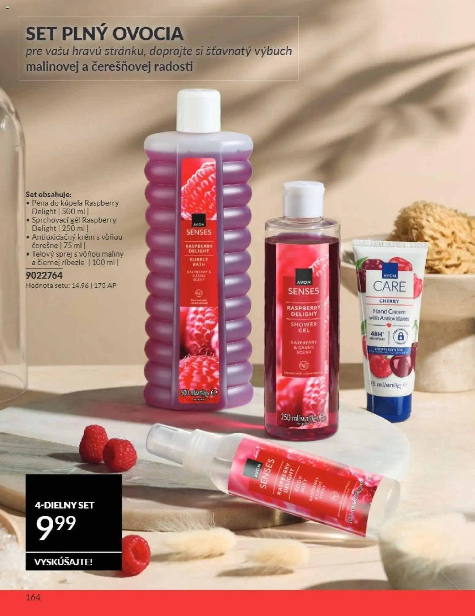 Nové Avon akcie – leták je platný od 01.07.2026 | Strana: 163 | Produkty: Ríbezle, Čerešne, Maliny, Pena