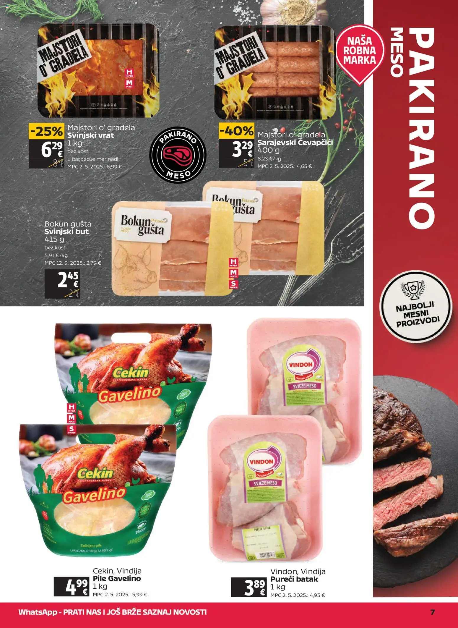 Tommy katalog | vrijedi od 05.06.2026 | Stranica: 7 | Proizvodi: Vindija, Svinjski vrat, Svinjski but, Meso