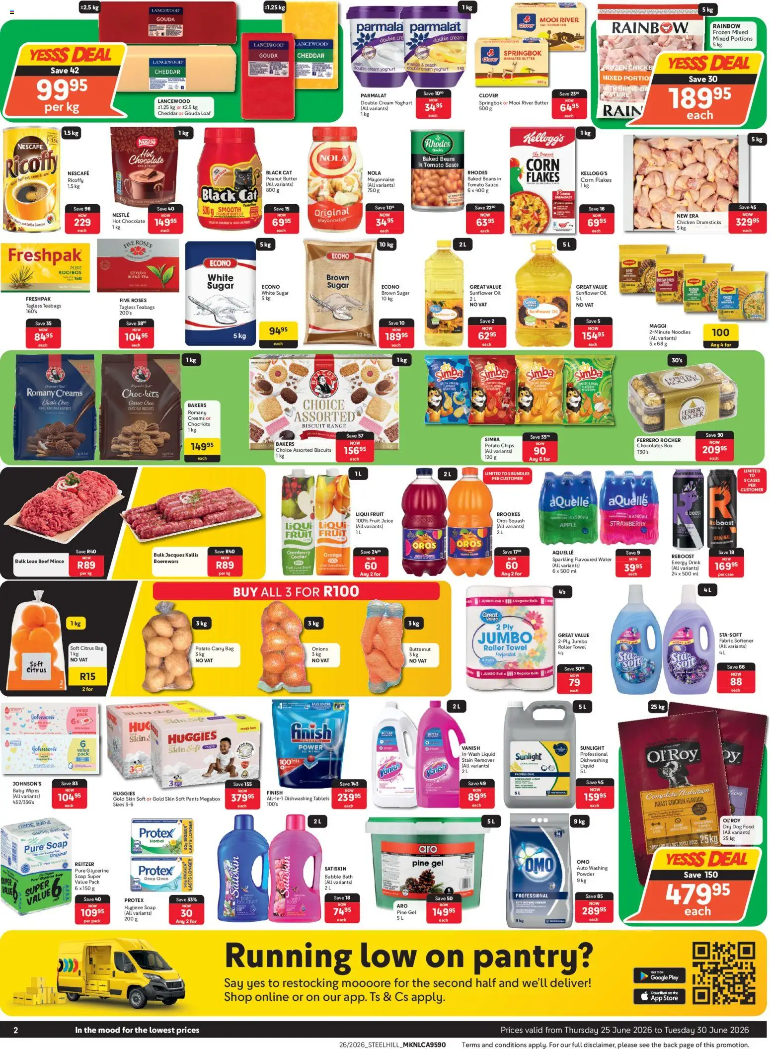 New Makro catalogue – valid from 25/06/2026 | Page: 2 | Products: Juice, Noodles, Cream, Dog food