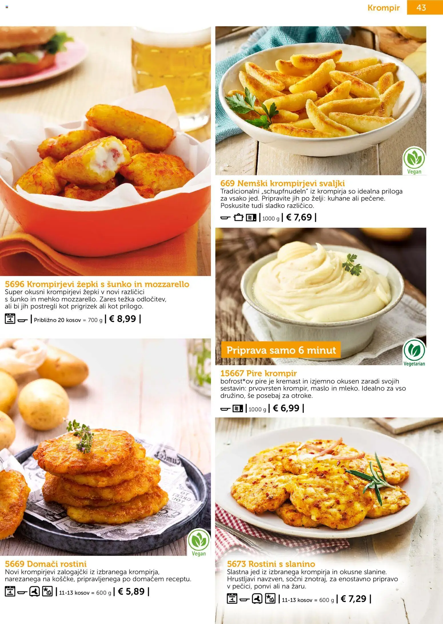 Novi Bofrost katalog ponudbe – veljaven od 01.10.2026 | Stran: 43 | Izdelki: Maslo, Krompir