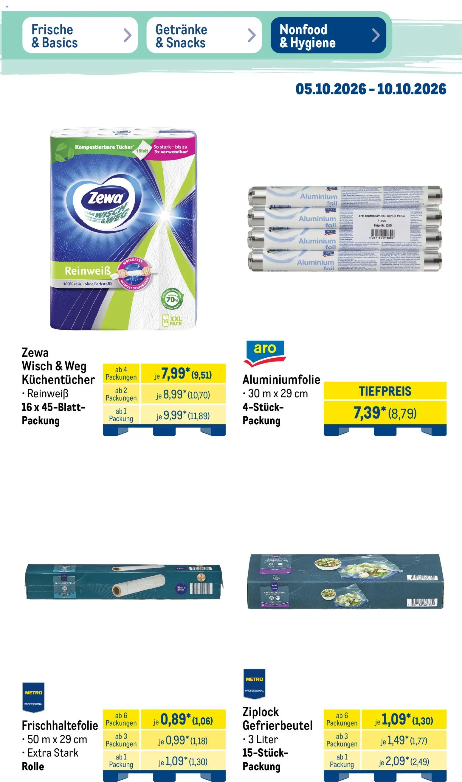 Metro NonFood-Angebote – gültig ab 05.10.2026 | Seite: 3 | Produkte: Zewa