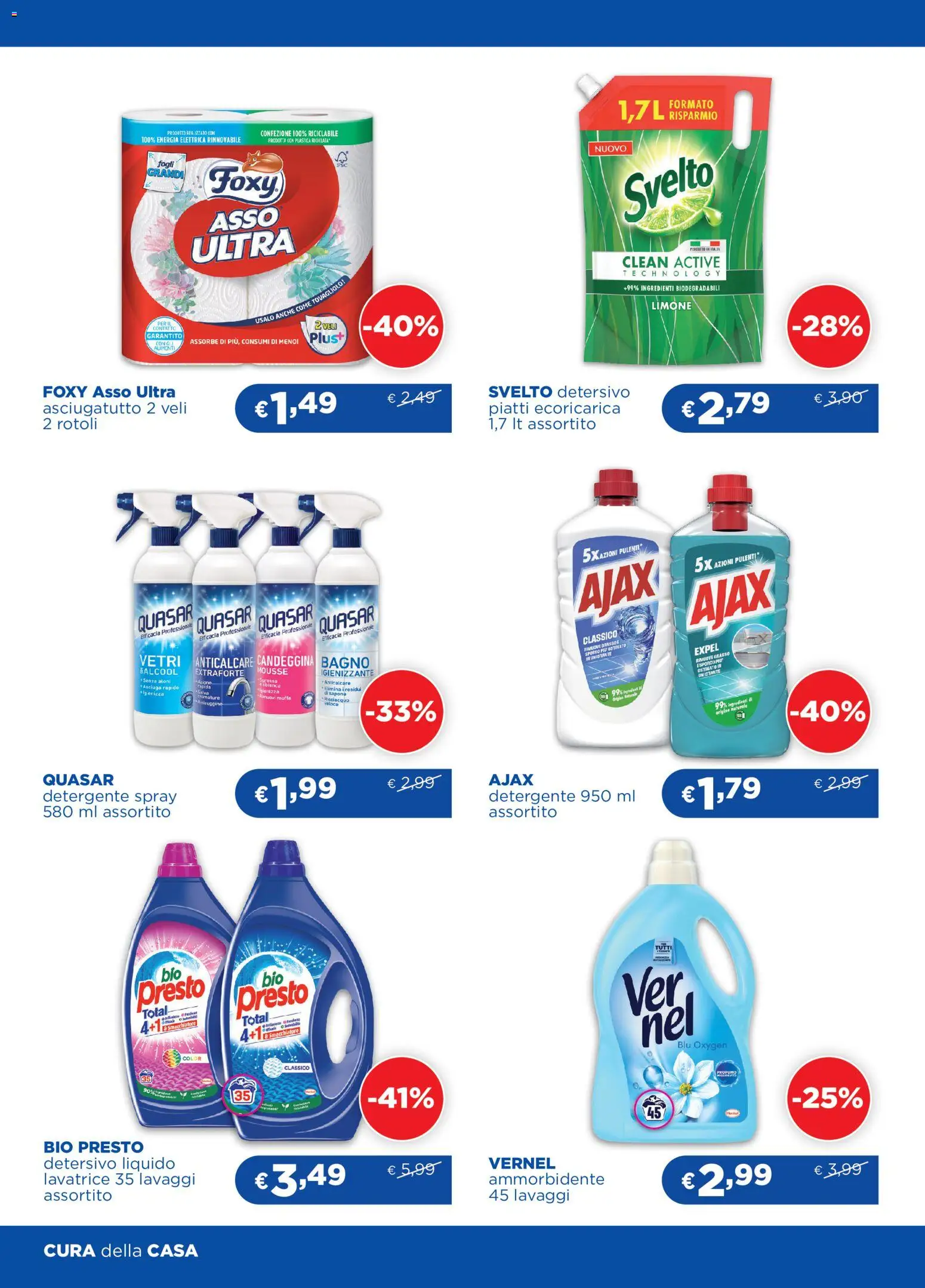 Volantino Acqua e Sapone del 17.06.2026 | Pagina: 7 | Prodotti: Detergente, Candeggina, Anticalcare, Bagno