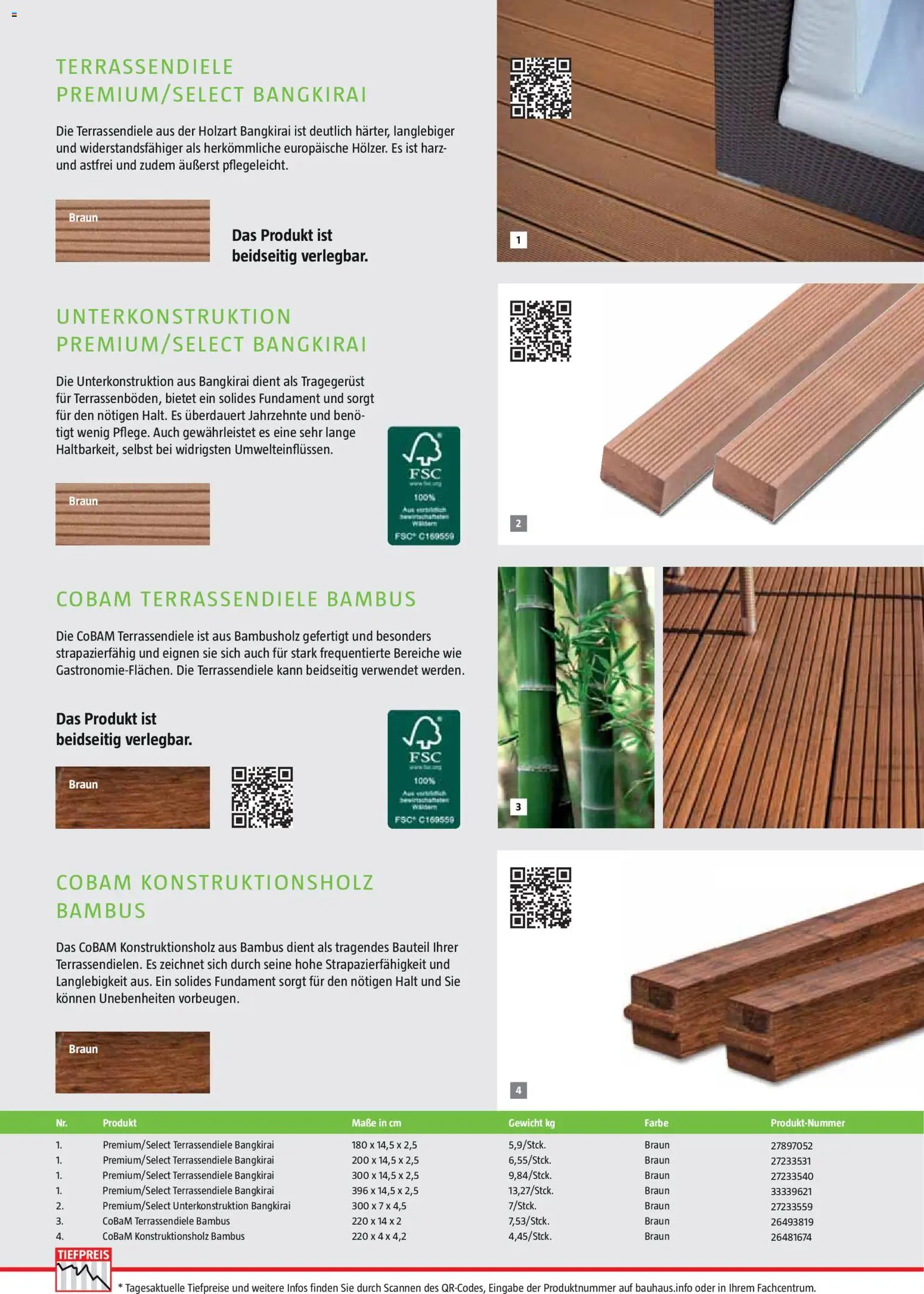 Bauhaus Gartenbaumaterialien gültig ab 01.04.2026 | Seite: 190 | Produkte: Gewicht