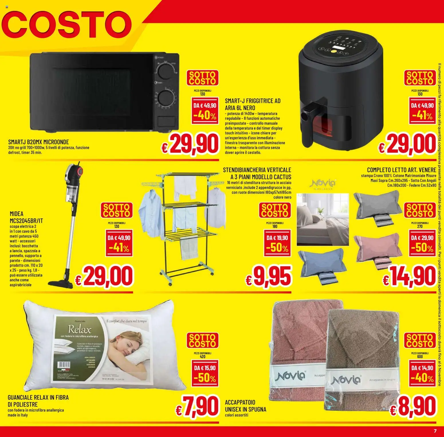Volantino A&O del 28/10/2026 | Pagina: 7 | Prodotti: Scopa, Friggitrice, Illuminazione, Guanciale
