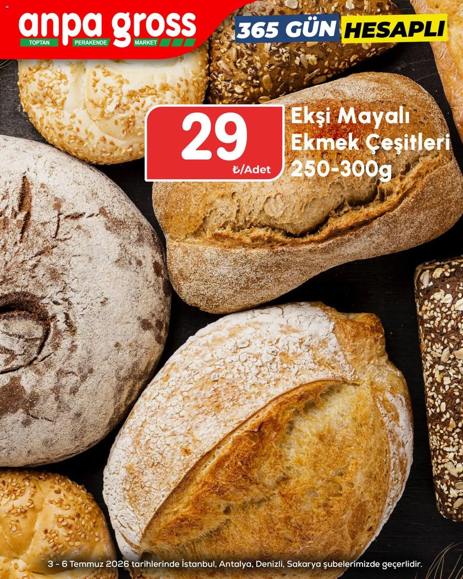 Anpa Gross İndirim - 03 Temmuz 2026 tarihinden itibaren geçerlidir | Sayfa: 2 | Ürünler: Ekmek
