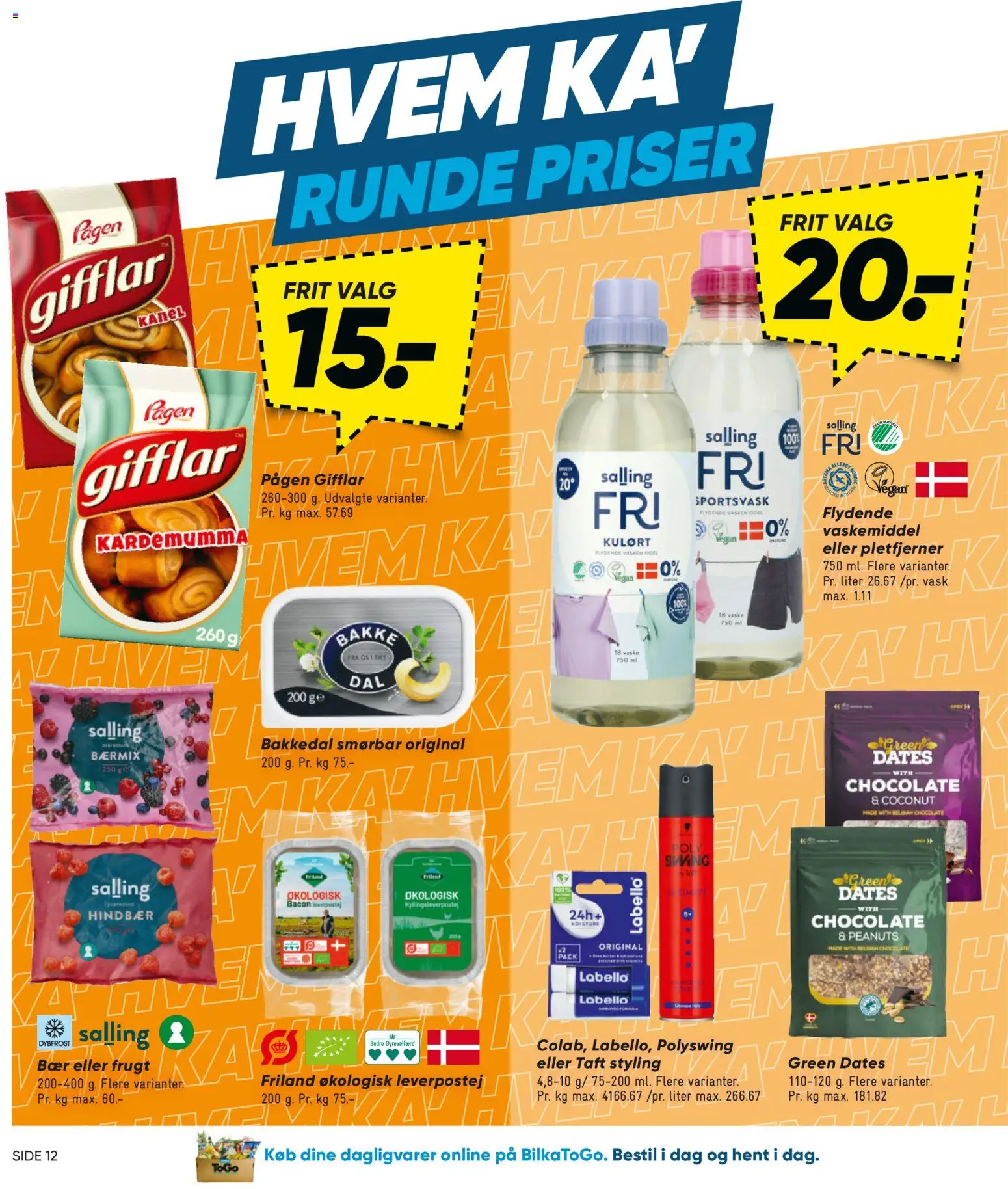 Bilka tilbudsavis – gyldig fra 23/10/2026 | Side: 12 | Produkter: Kanel, Pletfjerner, Leverpostej, Bacon