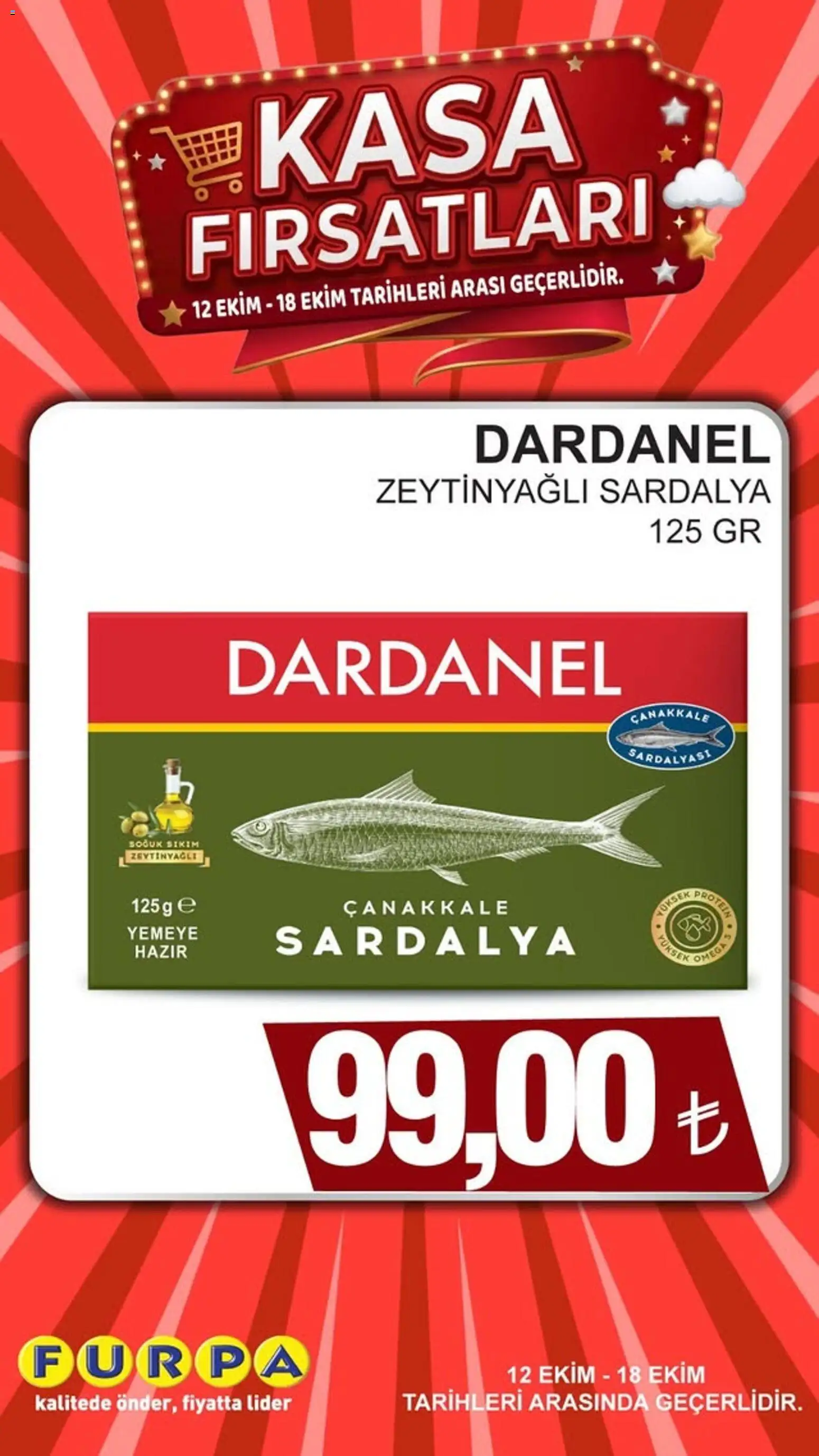 Furpa - Kasa Fırsatları - 12 Ekim 2026 tarihinden itibaren geçerlidir | Sayfa: 1 | Ürünler: Sardalya, Kasa