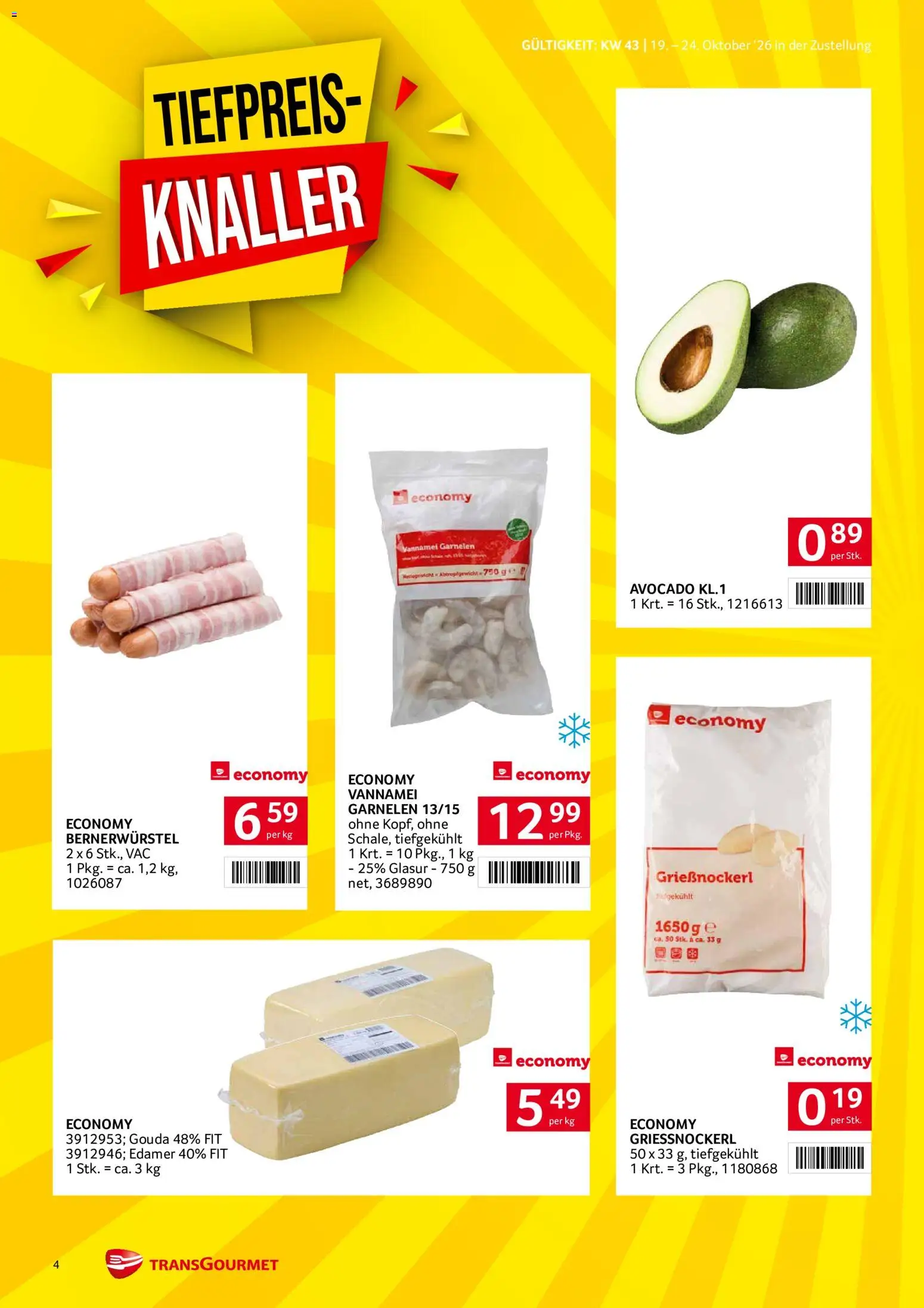 Transgourmet Flugblatt gültig ab 19.10.2026 | Seite: 4 | Produkte: Avocado