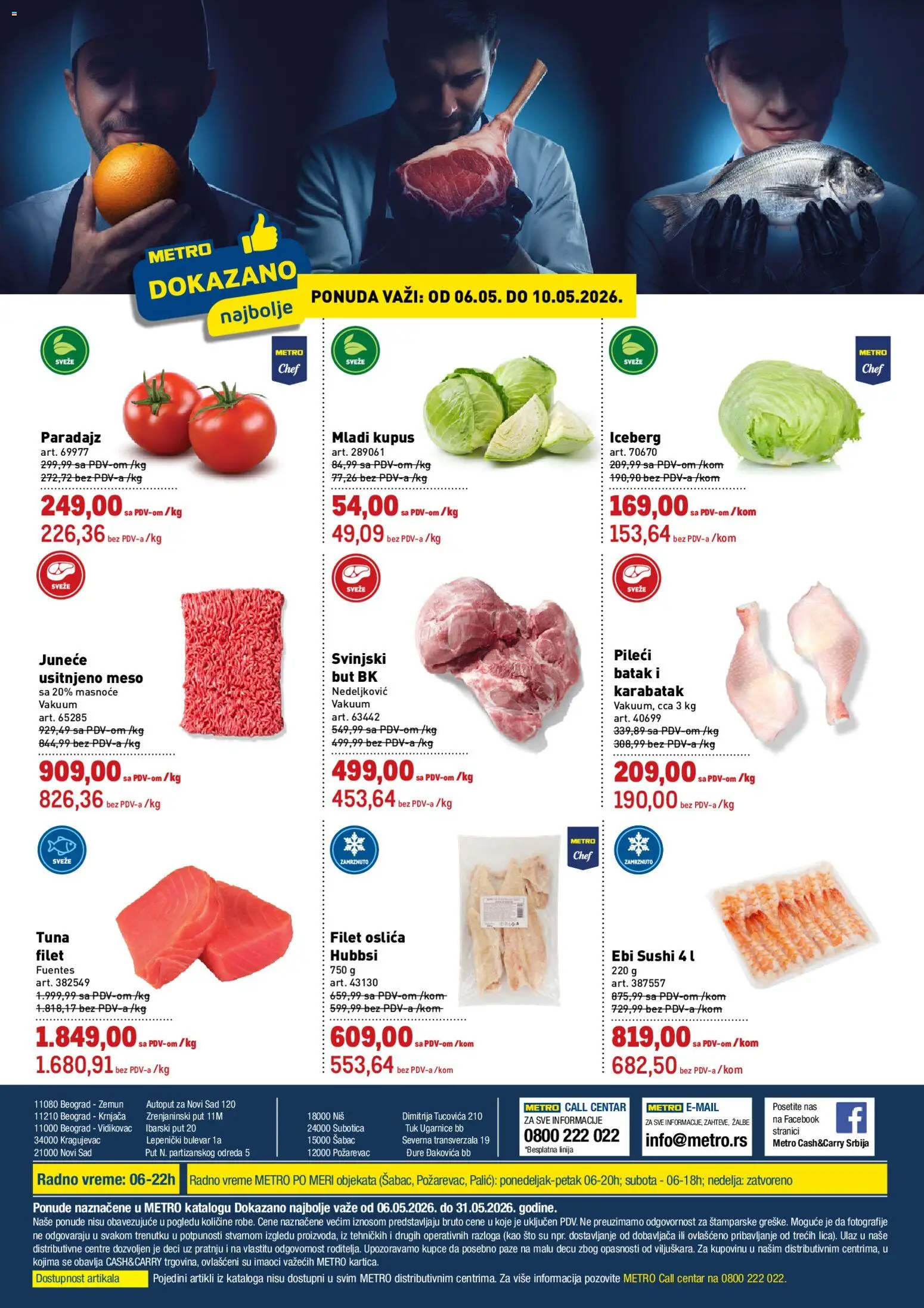 Metro katalog - važi od 06.05.2026 | Strana: 1 | Proizvode: Sto, Kupus, Paradajz