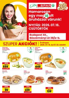 Spar City Bp. XIII. Böszörményi út szórólap - amely érvényes a következő dátumtól: 2026.07.16.