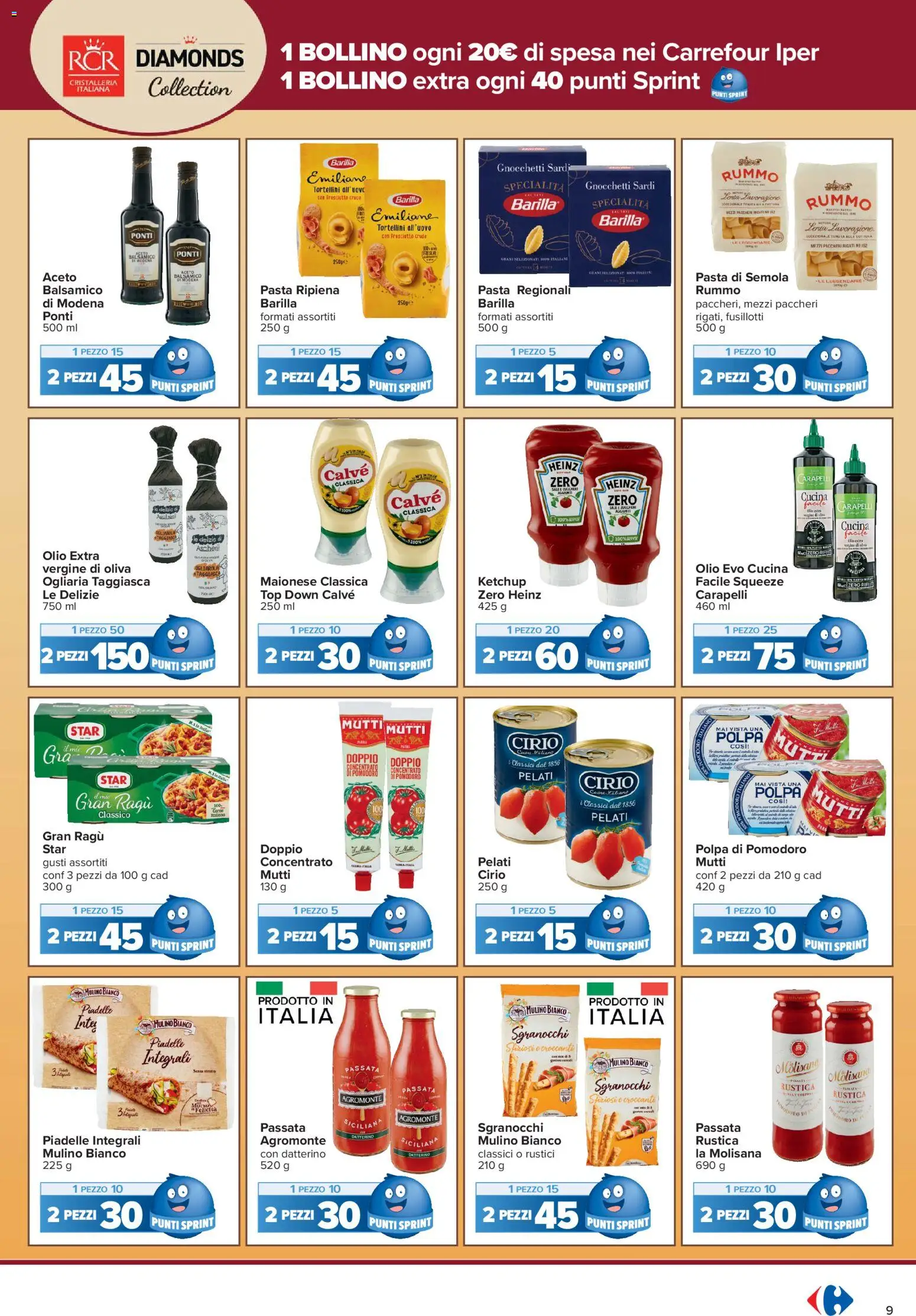 Volantino Carrefour del 29/09/2026 | Pagina: 9 | Prodotti: La Molisana, Maionese, Pomodoro, Olio
