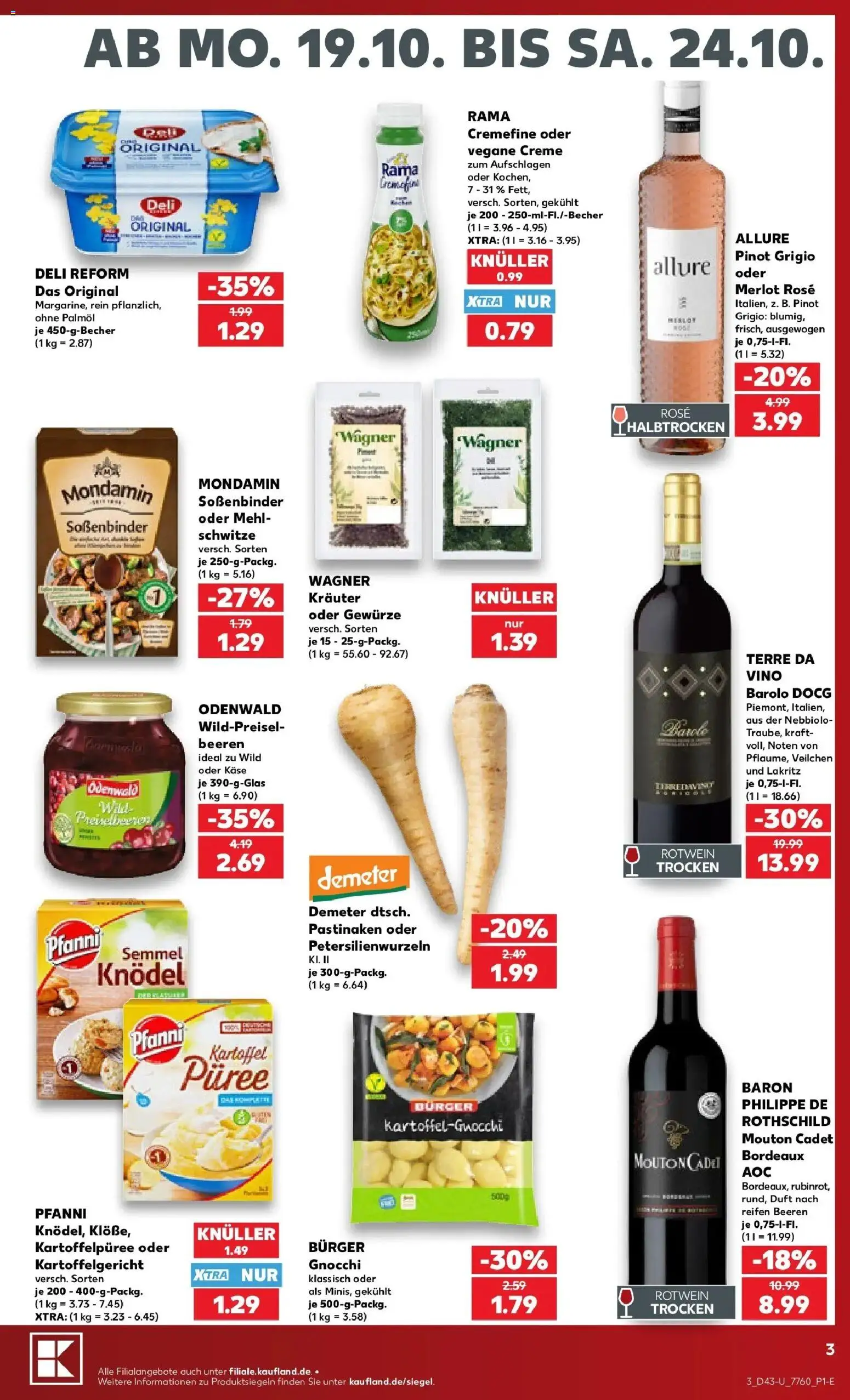 Kaufland - Kaufland: Wochenangebote von 19.10.2026 - Aktuelle Angebote | Seite: 79 | Produkte: Gewürze, Burger, Rotwein, Käse