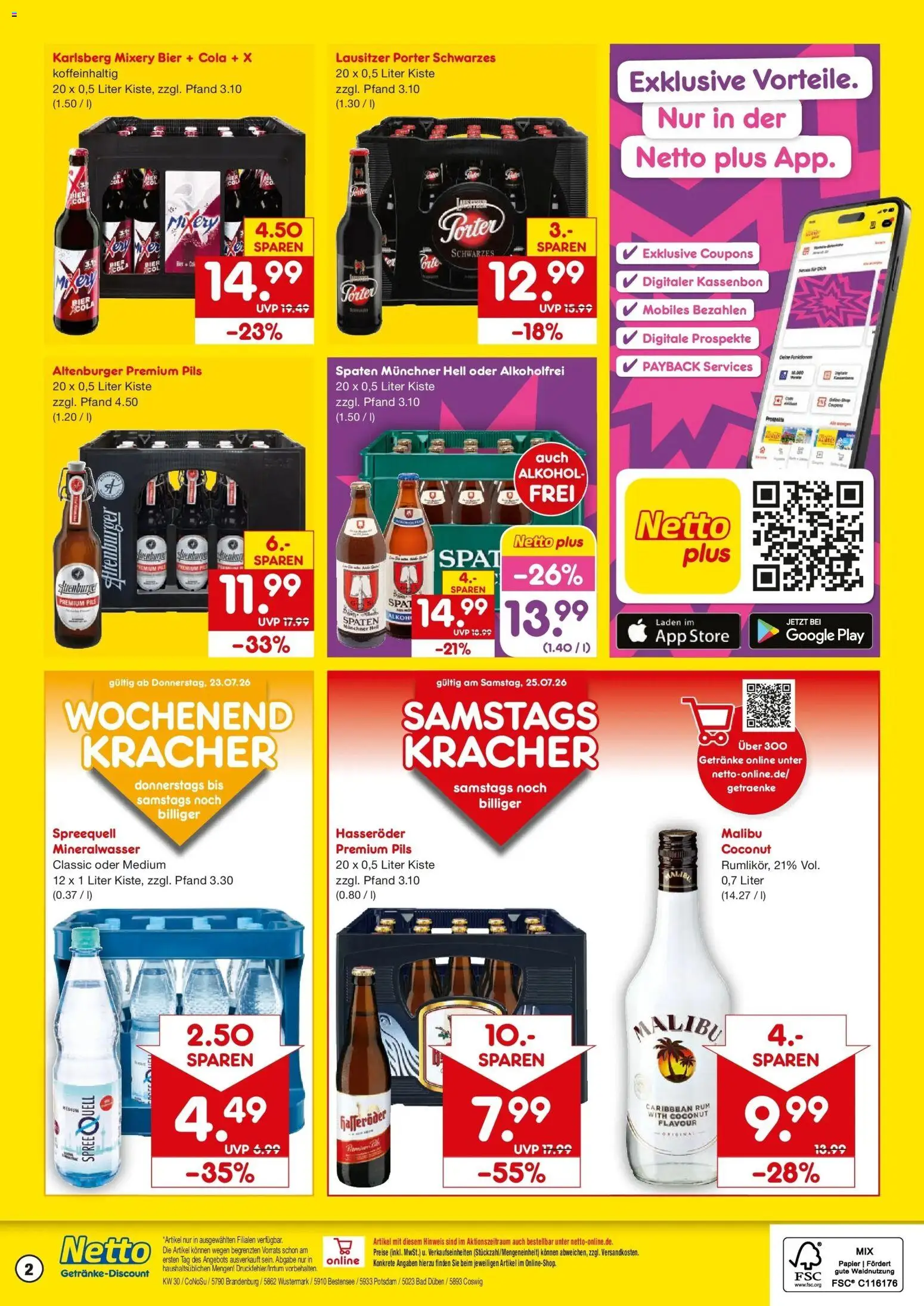 Netto Marken-Discount Prospekt Bad Düben – gültig ab 20.07.2026 | Seite: 2 | Produkte: Bier, Pils, Mixery, Hasseröder