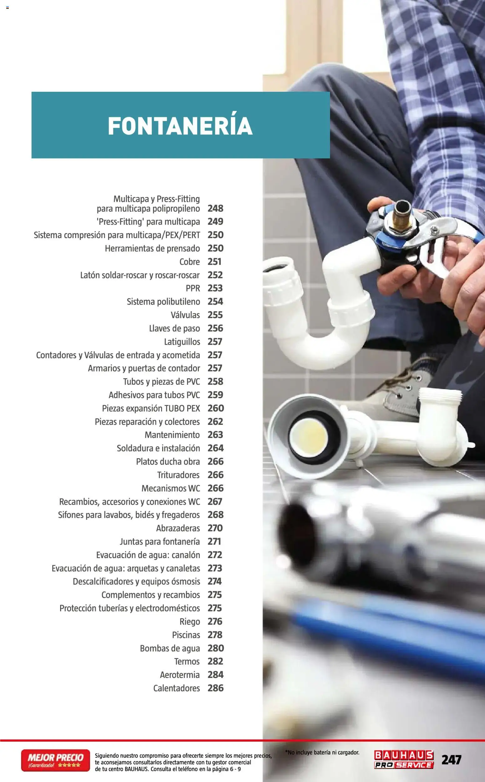 Bauhaus ProService │ válido desde el 11/05/2026 | Página: 247 | Productos: Herramientas, Agua, Ducha, Puertas