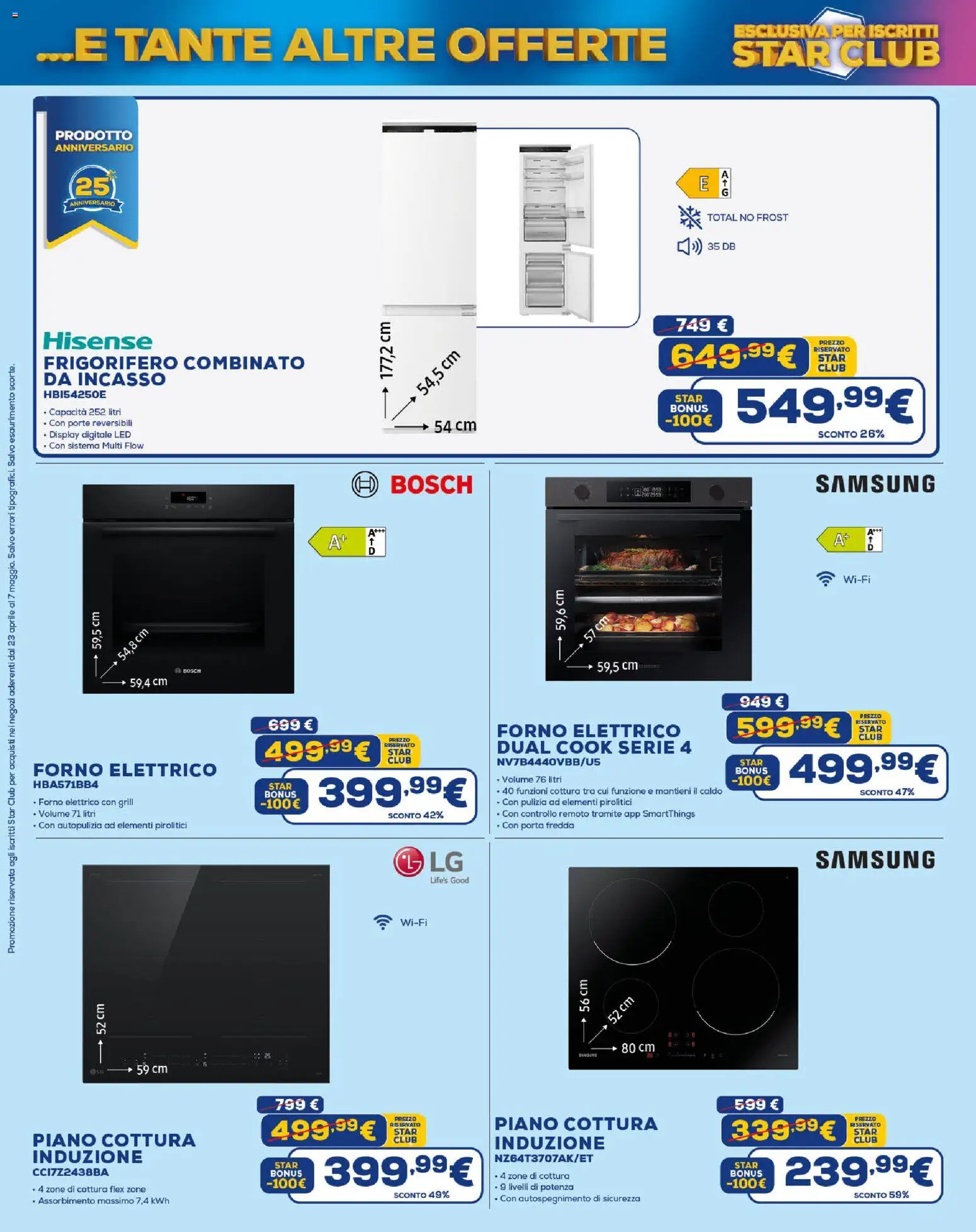 Volantino Euronics del 23.04.2026 | Pagina: 18 | Prodotti: Frigorifero, Frigorifero combinato, Forno elettrico, Samsung