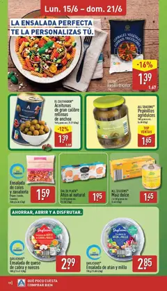 Vista previa DAYLICIOUS® Ensalada de queso de cabra y nueces, Ensalada de queso de cabra y nueces válido desde el 15.06.2026 | Página: 18 | Productos: Queso, Zanahoria, Té, Anchoa