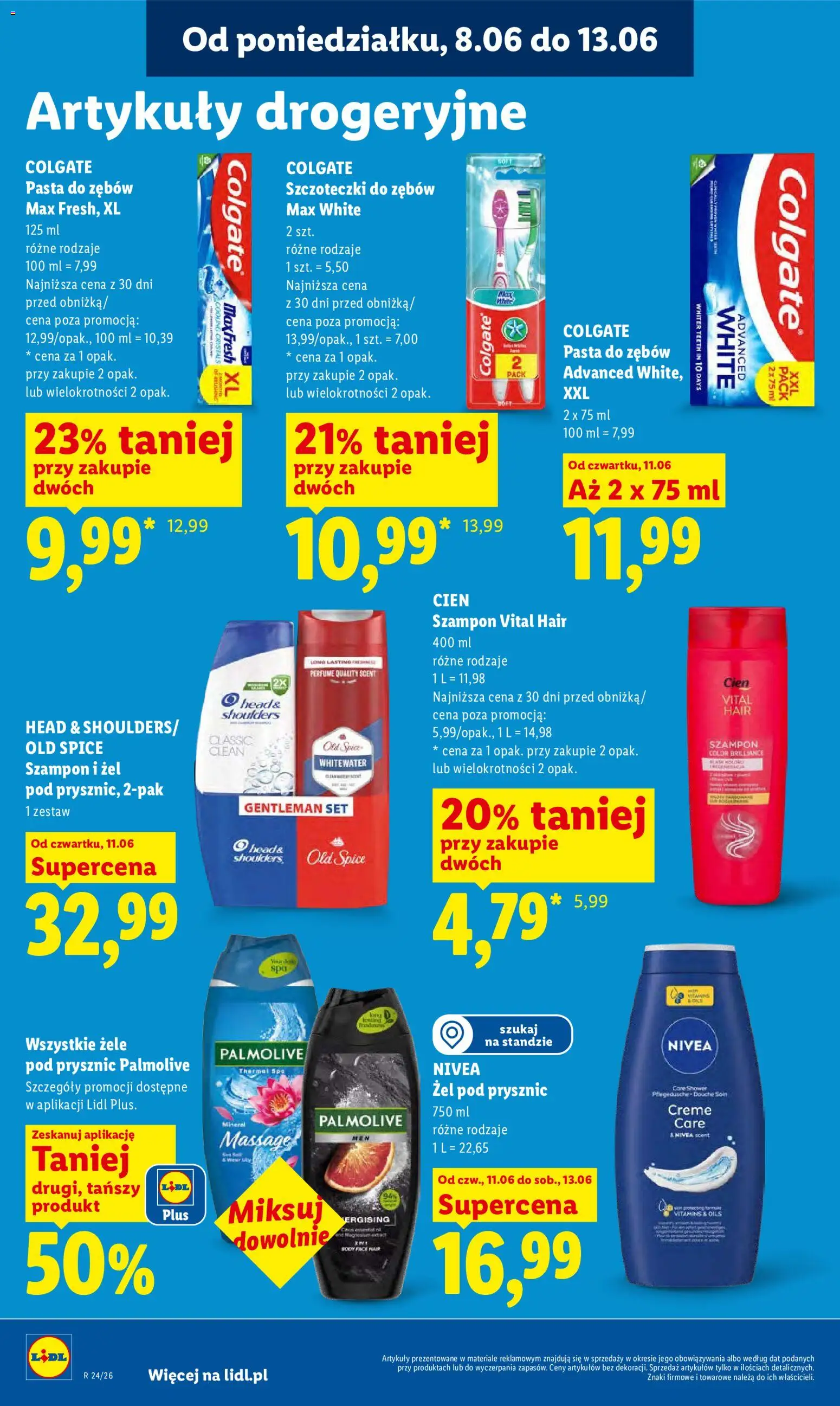 Lidl gazetka od 11.06.2026 | Strona: 88 | Produkty: Prysznic, Szampon, Żel pod prysznic, Pasta do zębów