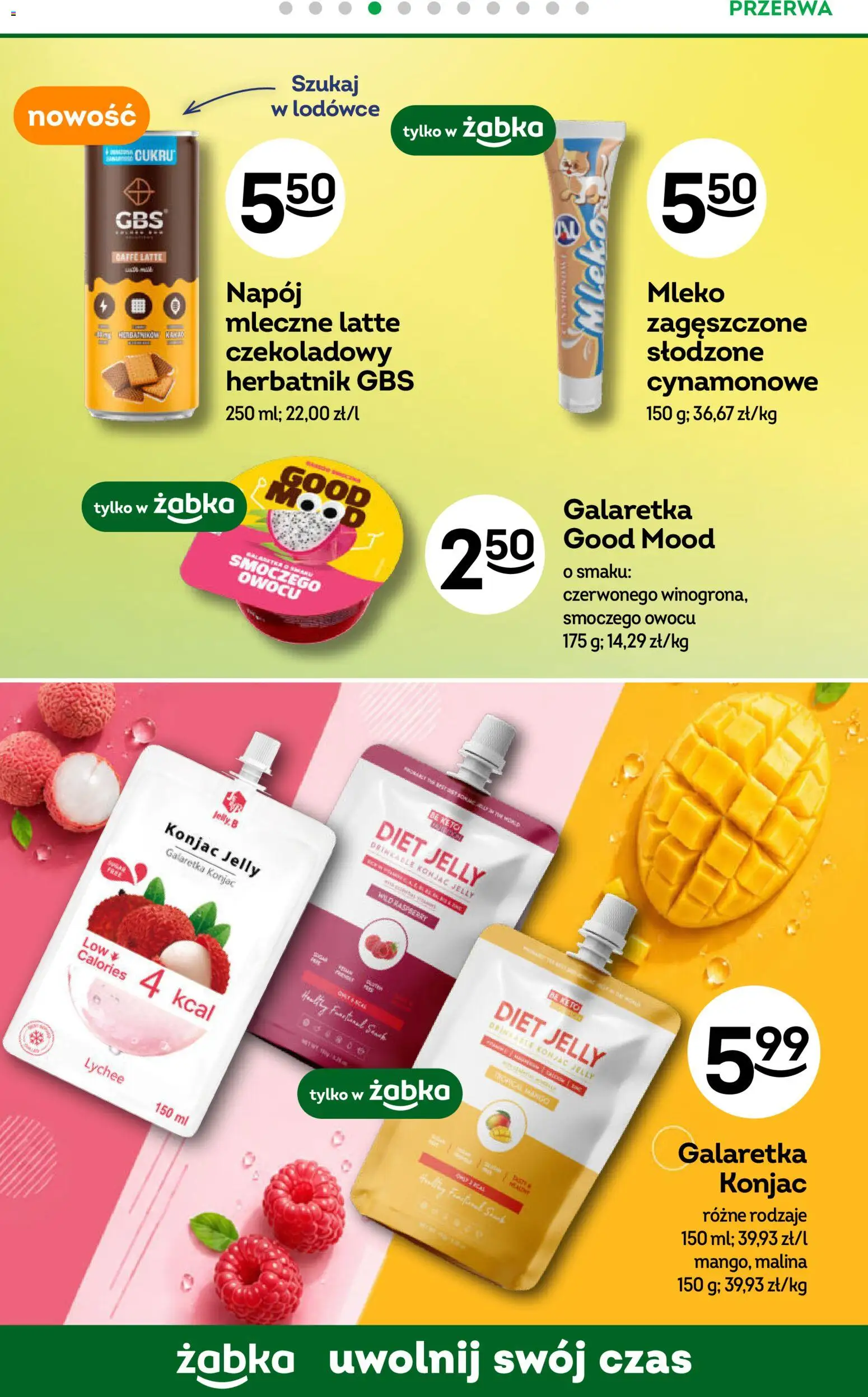 Żabka gazetka od 07.10.2026 | Strona: 59 | Produkty: Mango, Gbs, Galaretka, Mleko