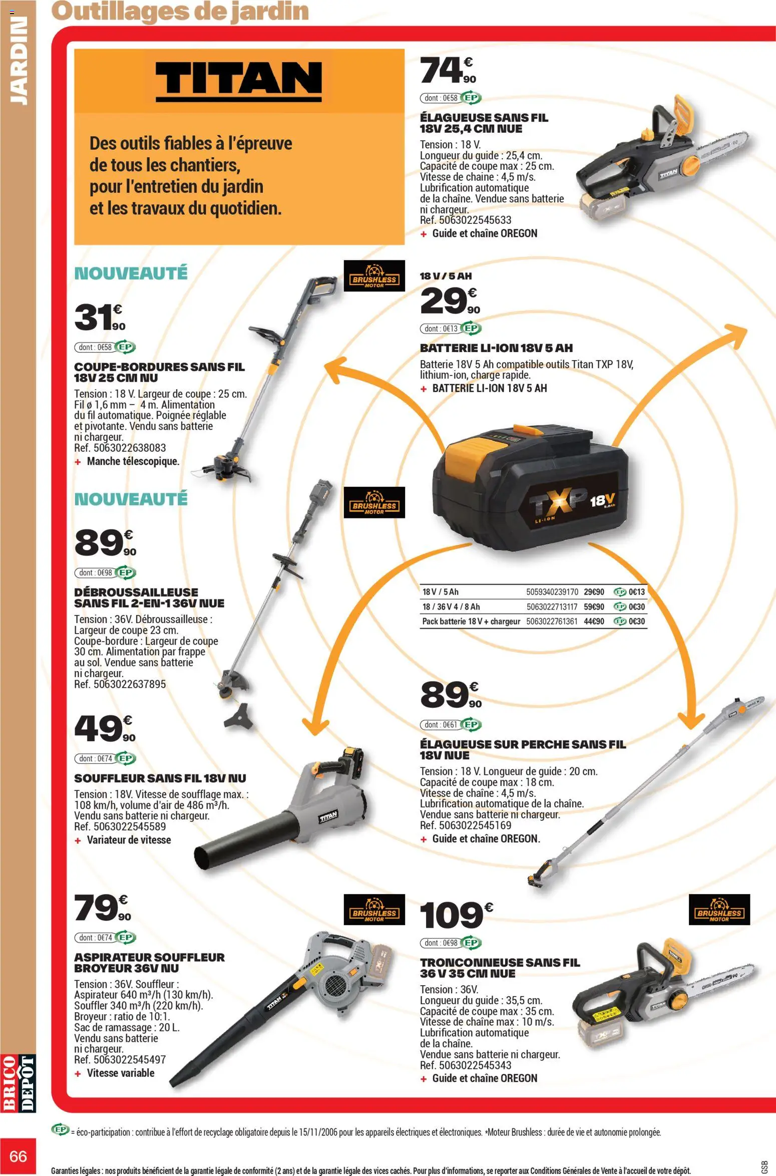 {H1} | Page: 66 | Produits: Aspirateur, Broyeur, Tronçonneuse, Batterie