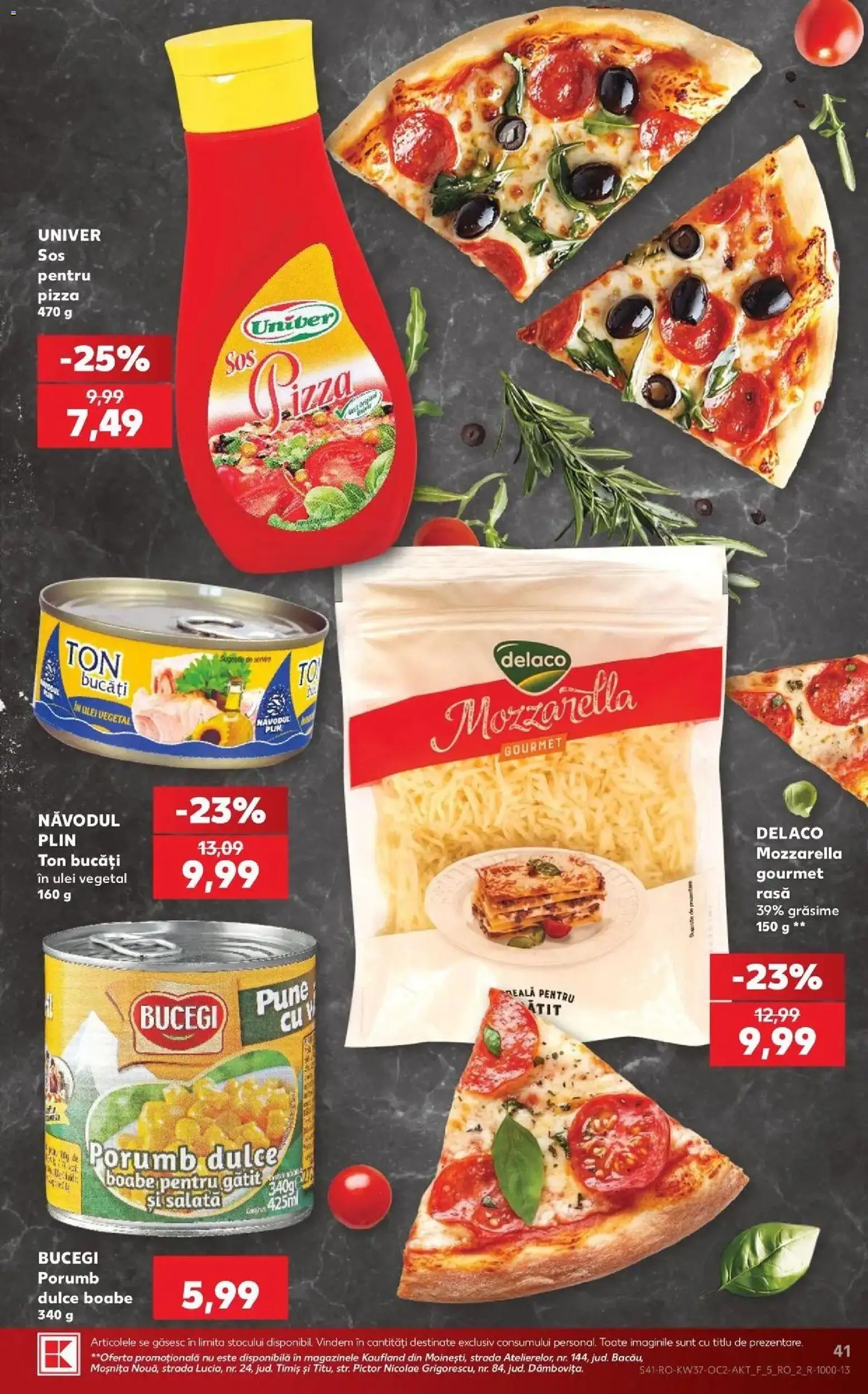 Kaufland Deva 09.09.2026 - Revista si Oferta | Pagină: 41 | Produse: Delaco, Mozzarella, Ulei, Pizza