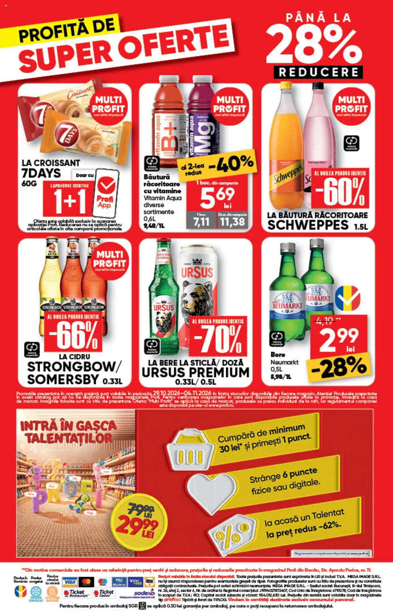 Noul catalog Profi – valabil de la 29.10.2026 | Pagină: 4 | Produse: Premium, Ursus, Pat, Schweppes