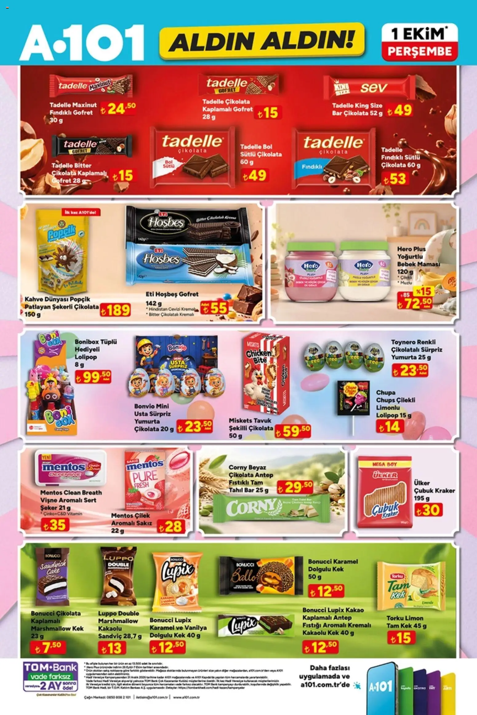 A101 - Katalog Aldın Aldın - 01 Ekim 2026 tarihinden itibaren geçerlidir | Sayfa: 14 | Ürünler: Fındıklı gofret, Şeker, Tahıl, Limon