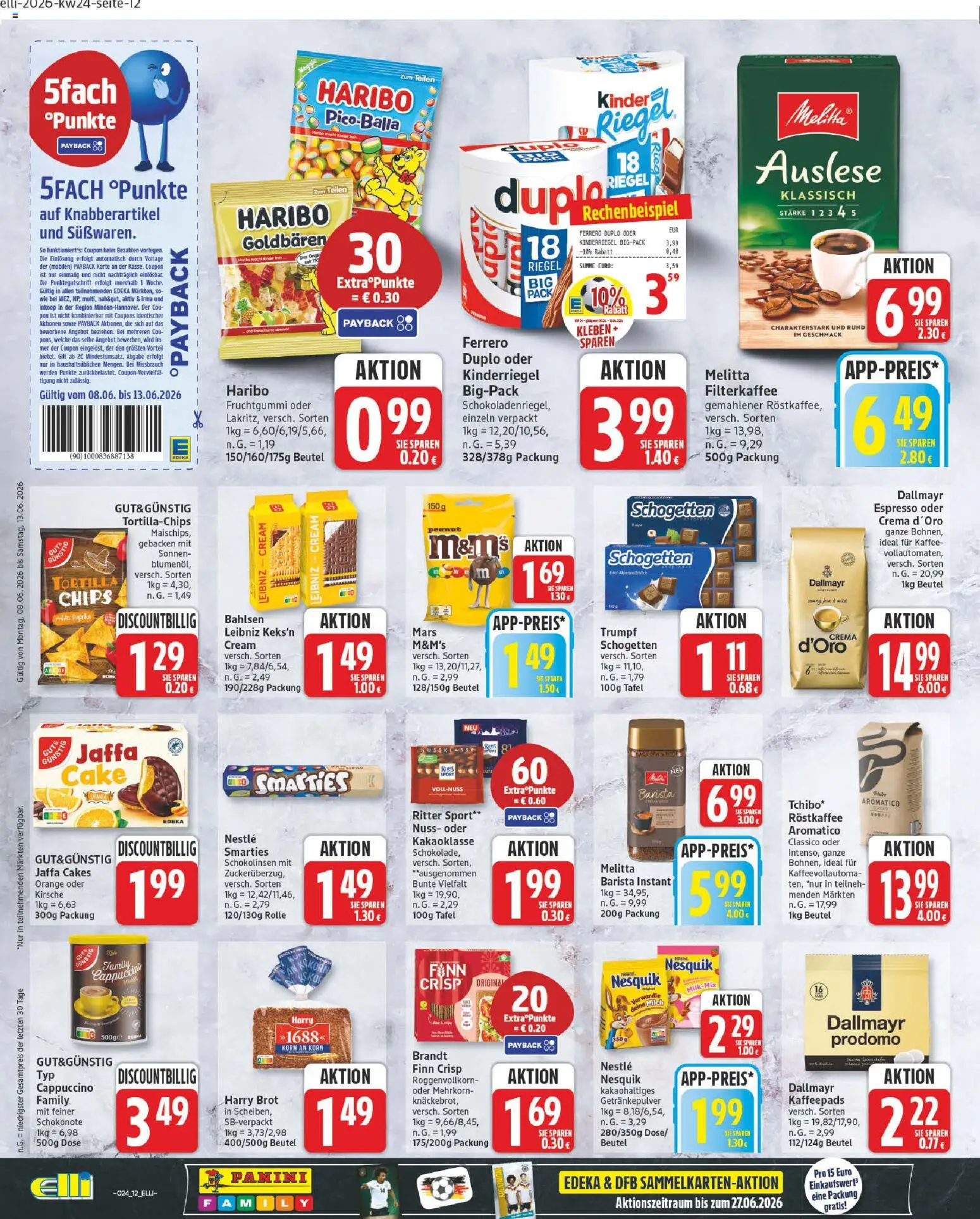 Elli Markt Prospekt Delbrück – gültig ab 08.06.2026 | Seite: 12 | Produkte: Kaffee, Dallmayr, Brot, Schogetten