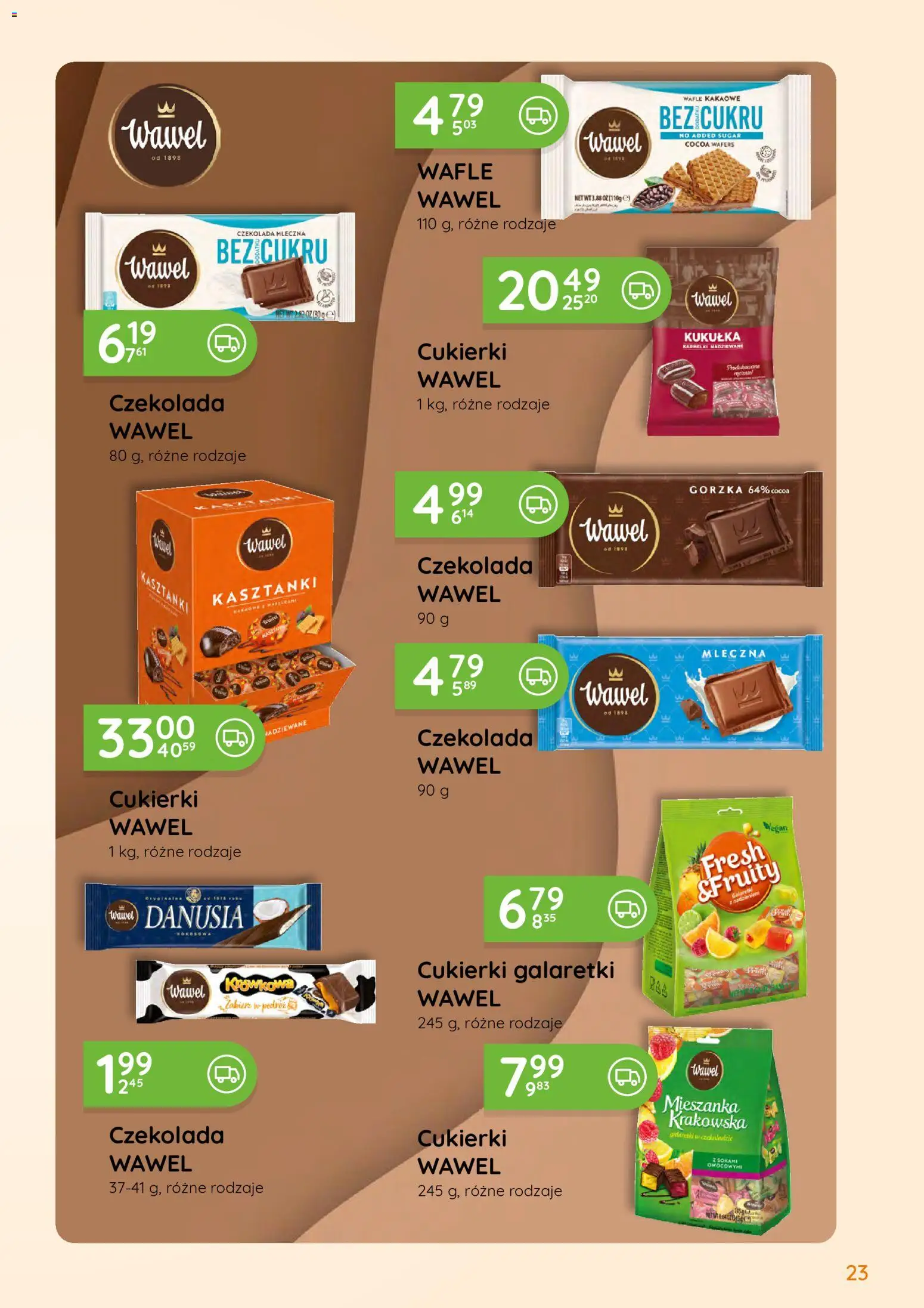 Eurocash gazetka - Oferta Handlowa od 01.06.2026 | Strona: 23 | Produkty: Czekolada mleczna, Czekolada, Cukierki galaretki, Cukierki