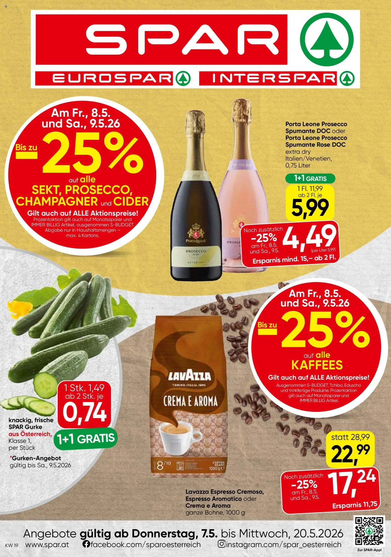 Spar Flugblatt - Vorarlberg gültig ab 07.05.2026 | Seite: 1