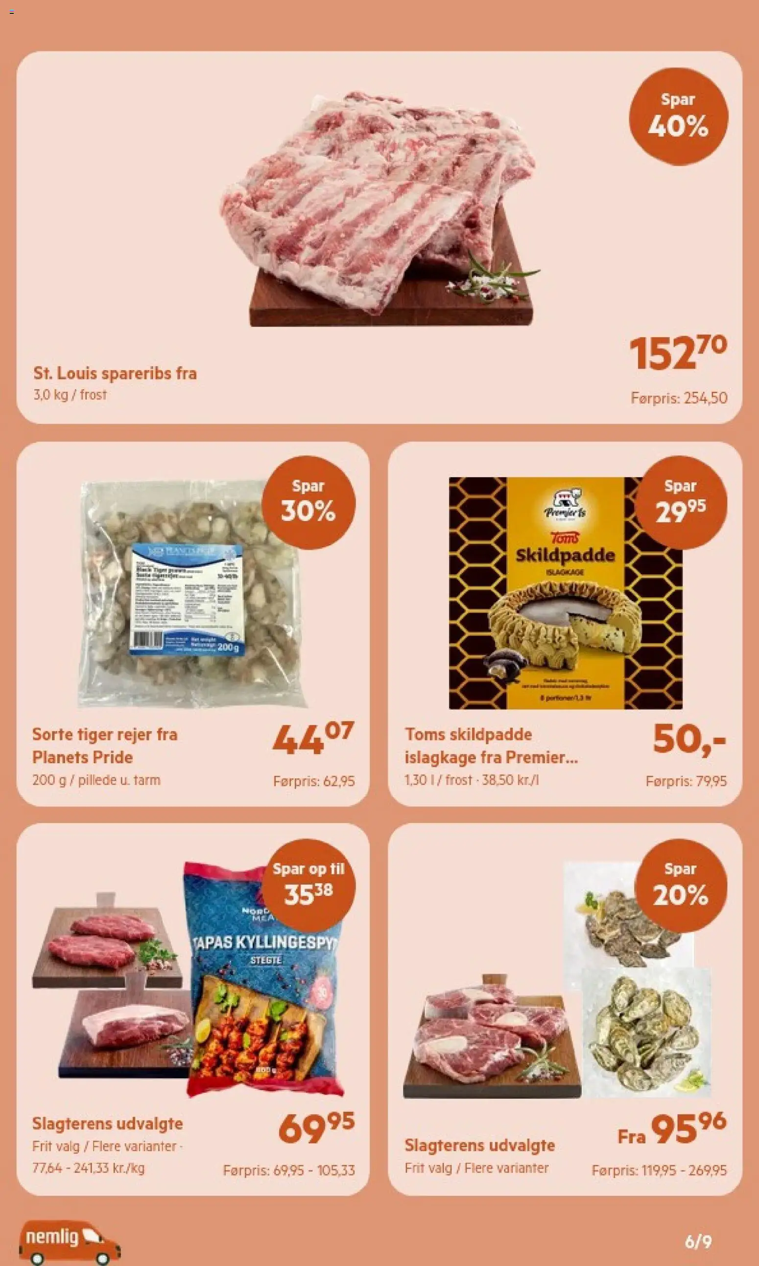 Nemlig tilbudsavis – gyldig fra 12/10/2026 | Side: 6 | Produkter: Spareribs, Rejer