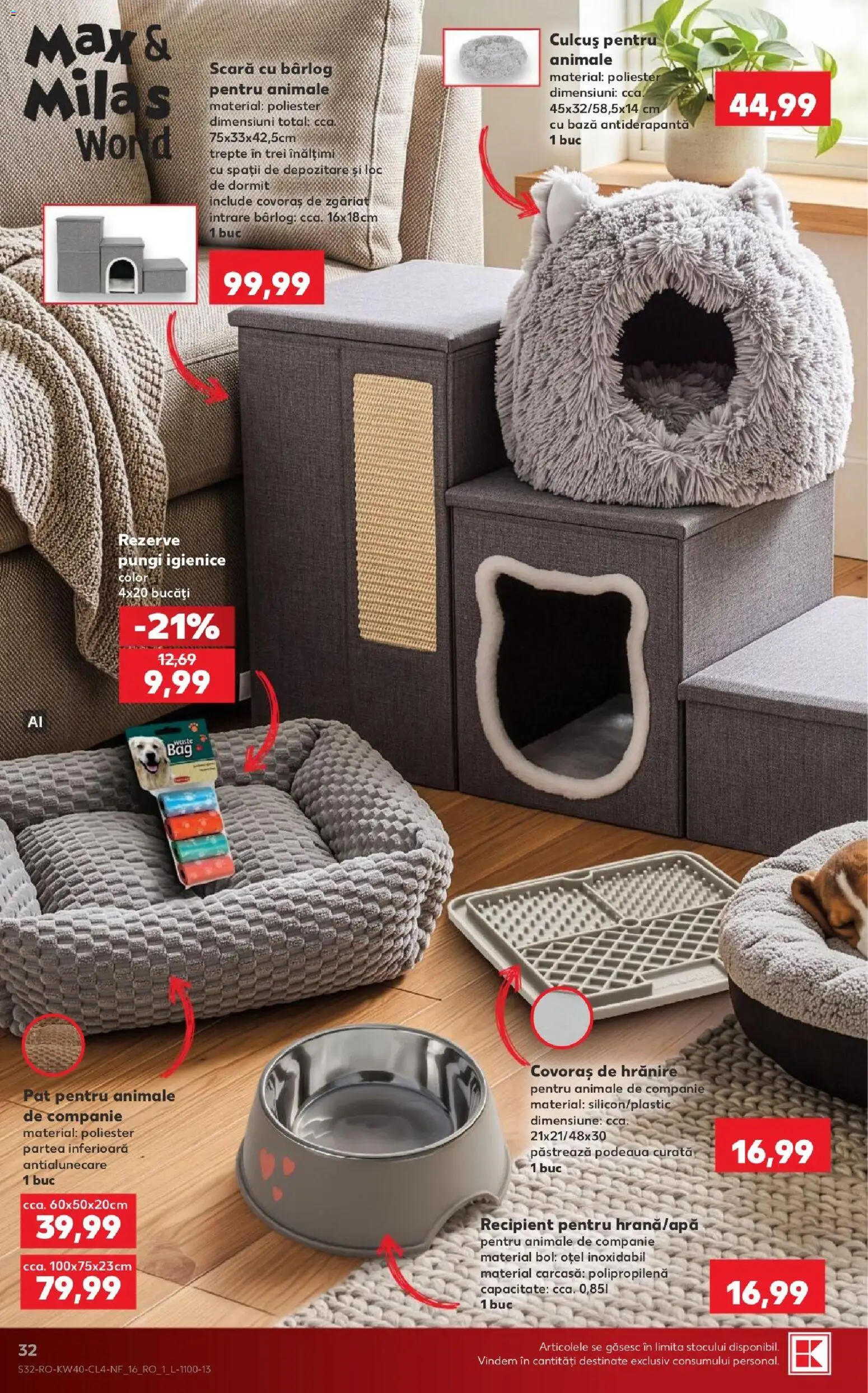 Noul catalog Kaufland – valabil de la 30.09.2026 | Pagină: 32 | Produse: Bol, Pat, Scară, Depozitare