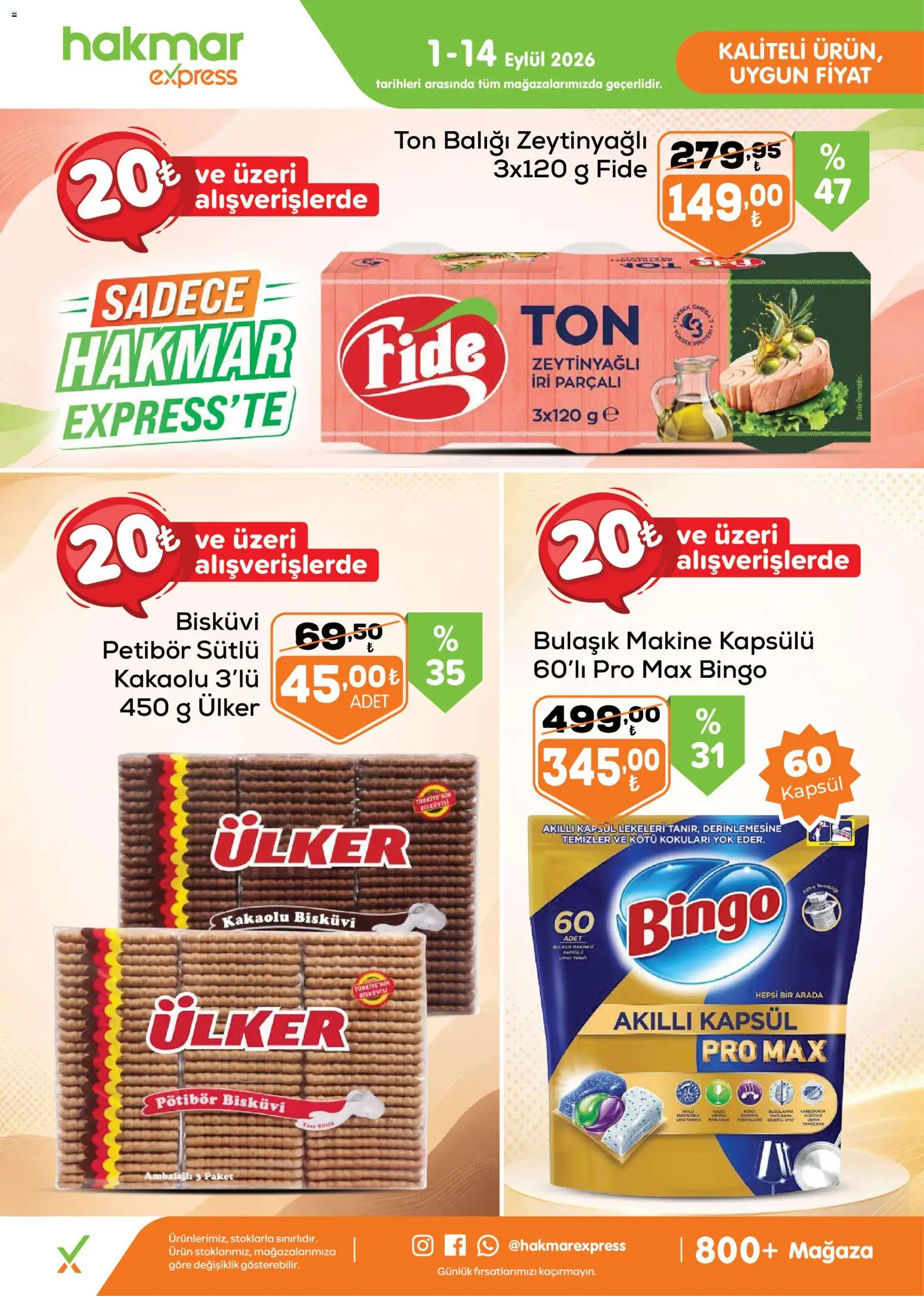Hakmar Express - Salı Aktüel Ürünler - 01 Eylül 2026 tarihinden itibaren geçerlidir | Sayfa: 2 | Ürünler: Ton balığı, Bisküvi