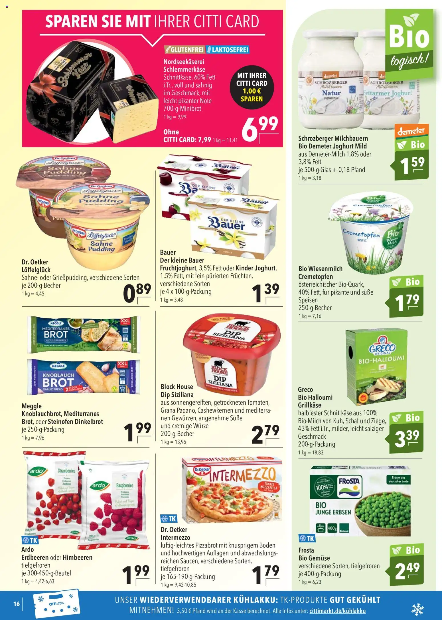 CITTI Markt Prospekt – gültig ab 27.05.2026 | Seite: 16 | Produkte: Himbeeren, Mozzarella, Gemüse, Brot